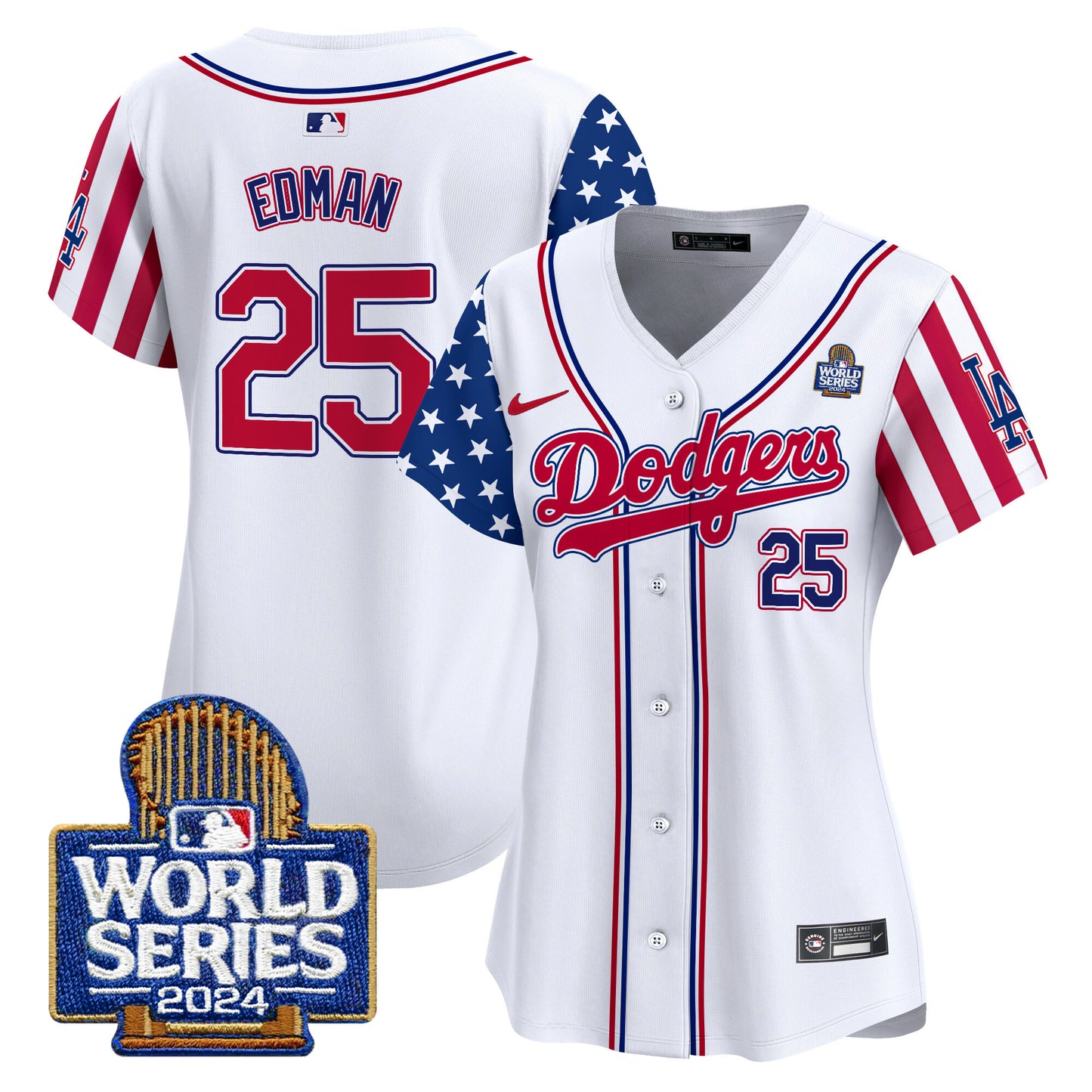 Women's Dodgers American Style 2024 World Series Vapor Premier Limited Jersey V2 - All Stitched