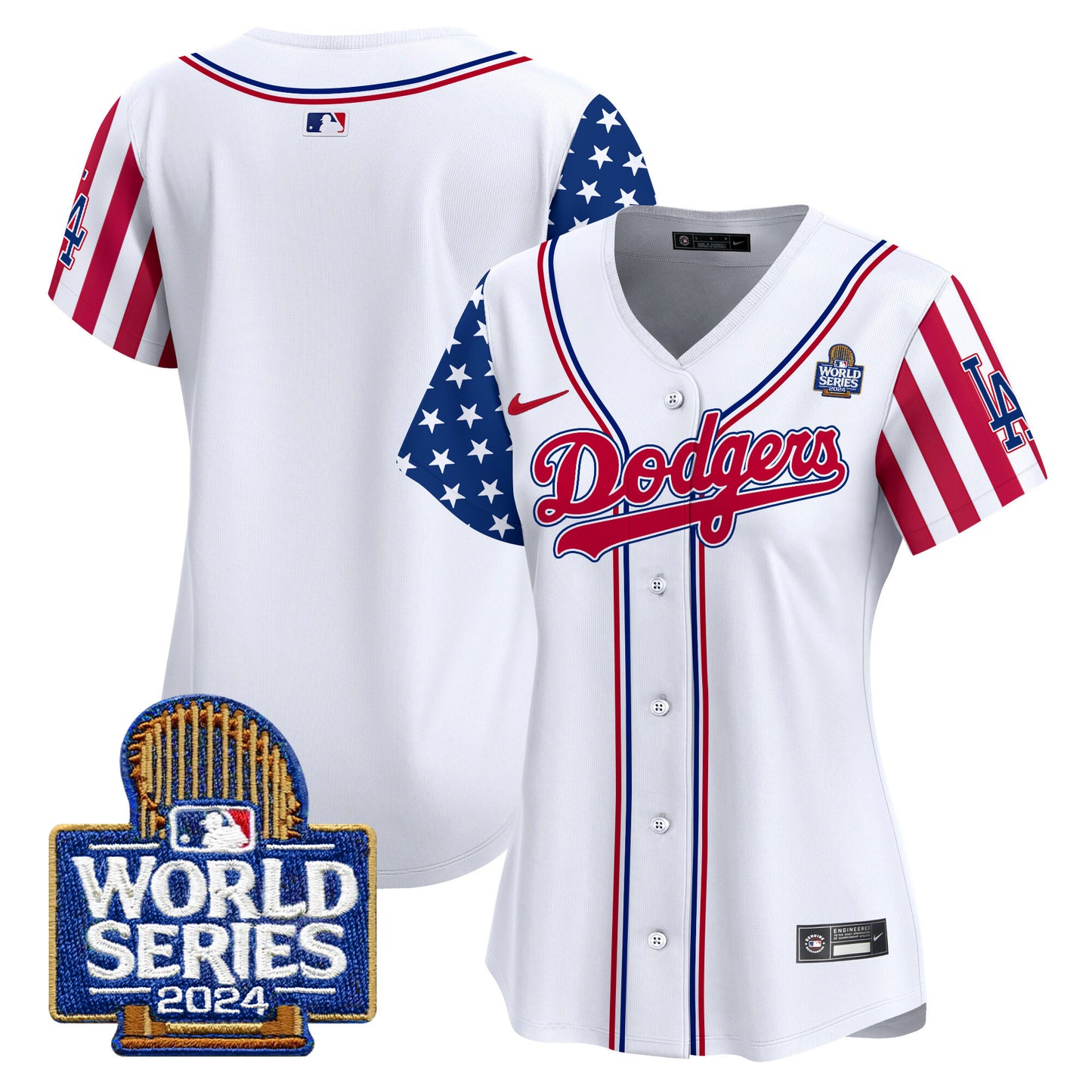 Women's Dodgers American Style 2024 World Series Vapor Premier Limited Jersey V2 - All Stitched