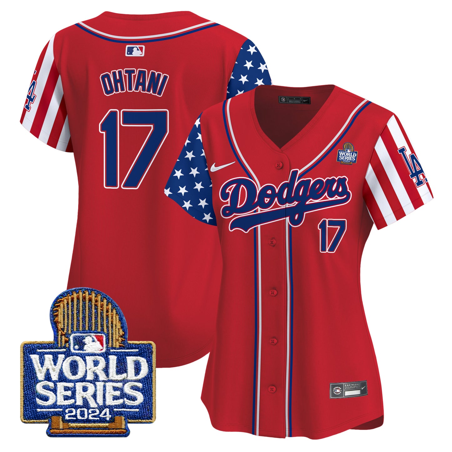 Women's Dodgers American Style 2024 World Series Vapor Premier Limited Jersey V2 - All Stitched