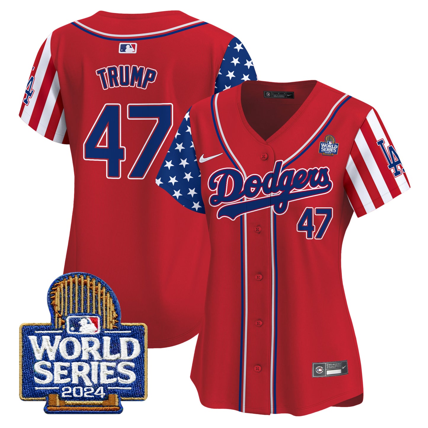 Women's Dodgers American Style 2024 World Series Vapor Premier Limited Jersey V2 - All Stitched