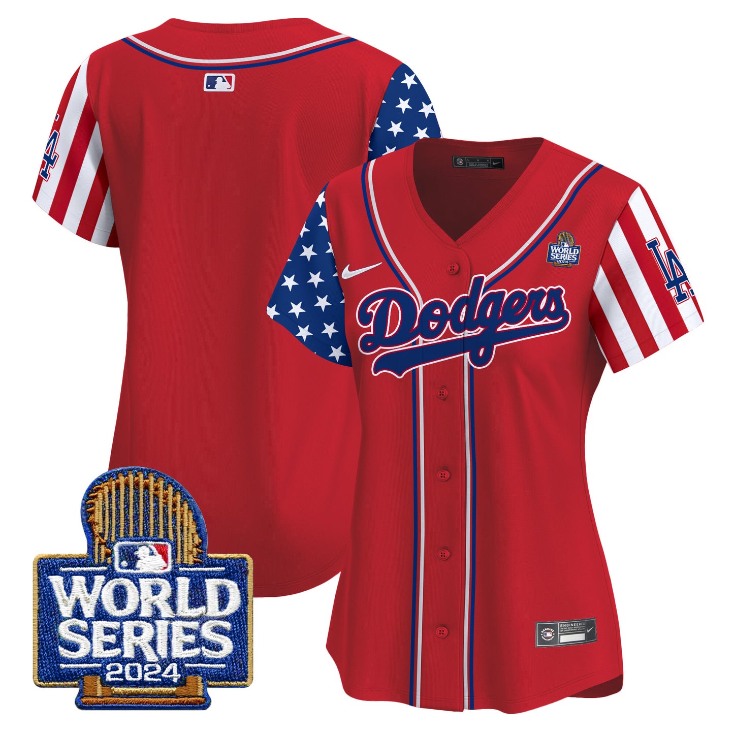 Women's Dodgers American Style 2024 World Series Vapor Premier Limited Jersey V2 - All Stitched