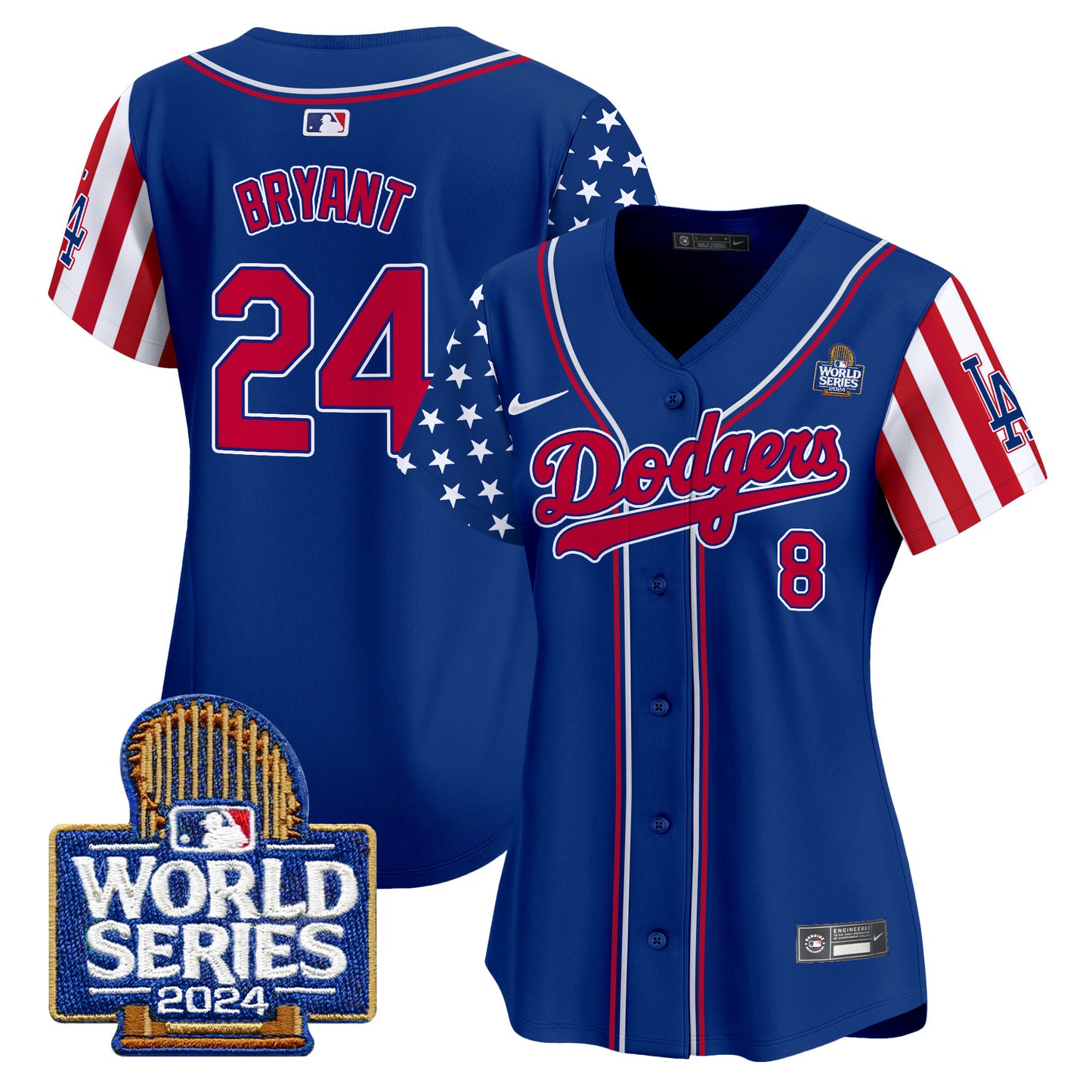 Women's Dodgers American Style 2024 World Series Vapor Premier Limited Jersey V2 - All Stitched