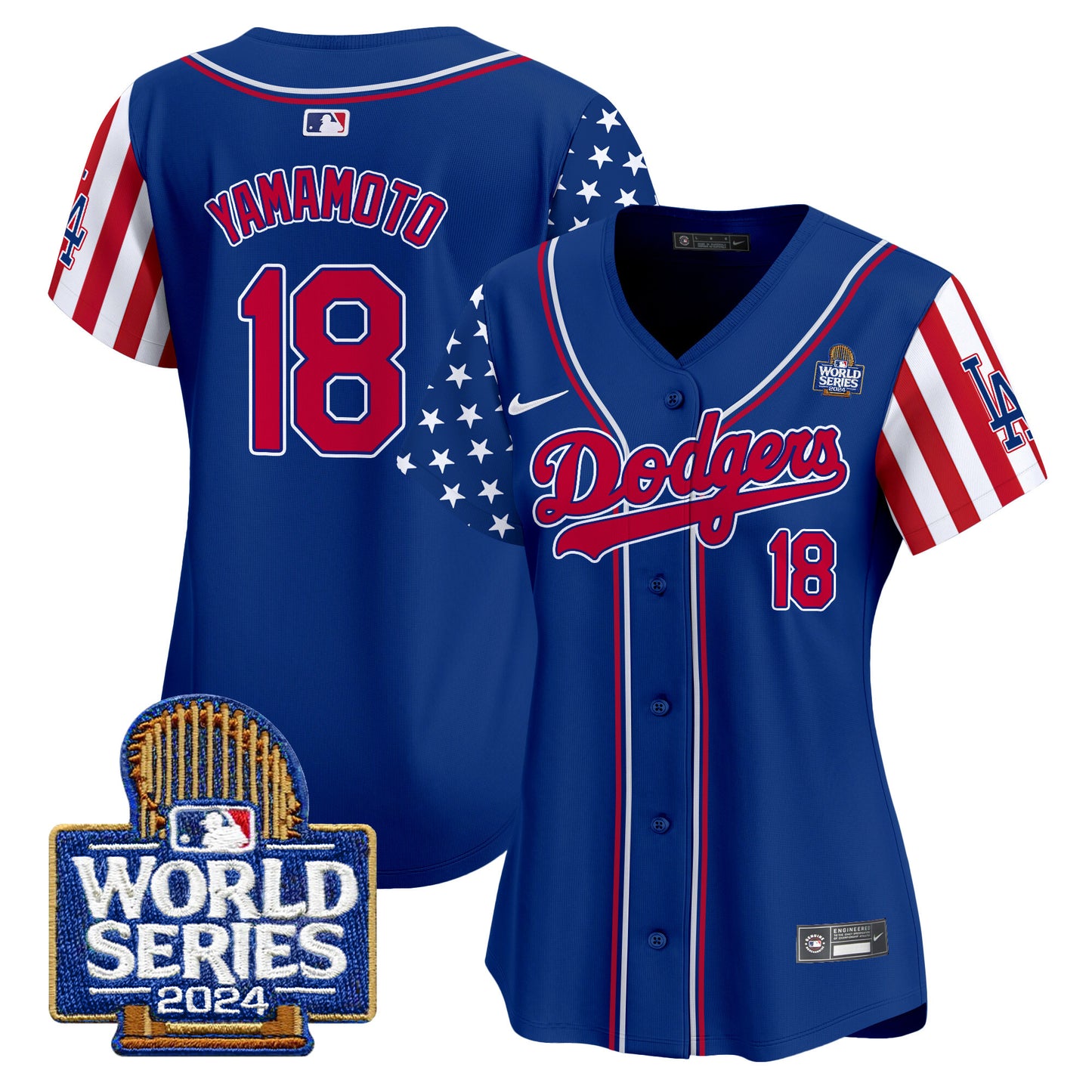 Women's Dodgers American Style 2024 World Series Vapor Premier Limited Jersey V2 - All Stitched