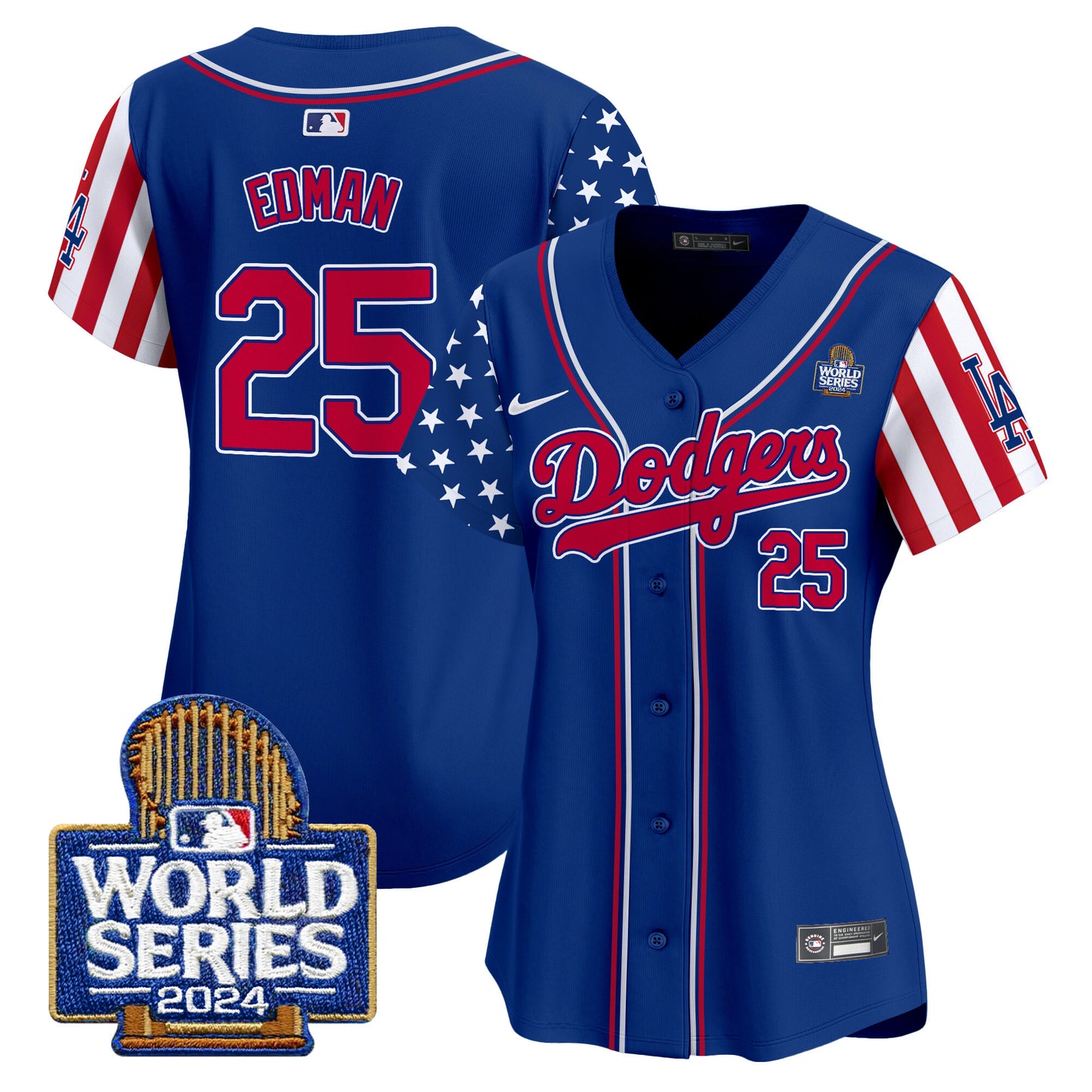 Women's Dodgers American Style 2024 World Series Vapor Premier Limited Jersey V2 - All Stitched
