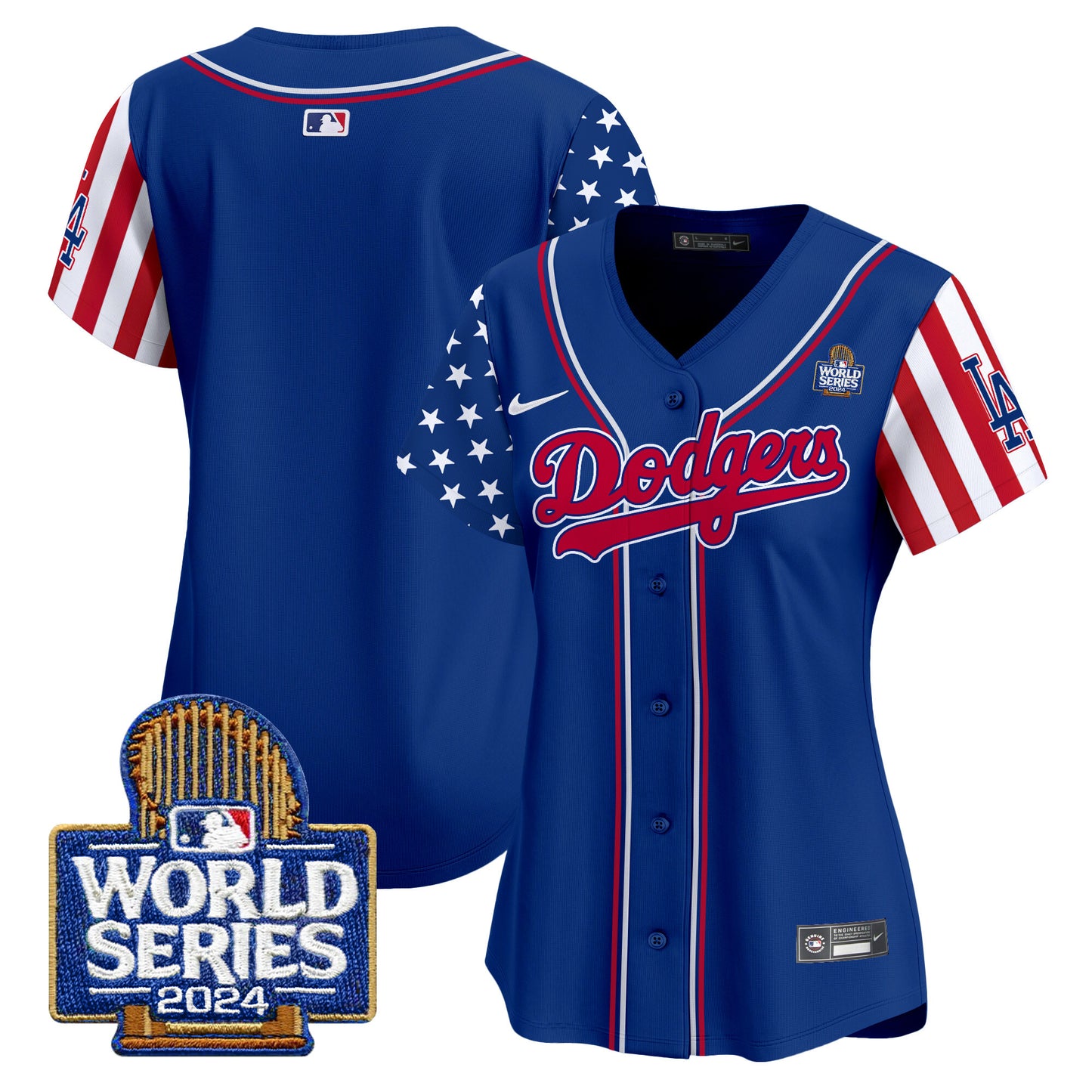 Women's Dodgers American Style 2024 World Series Vapor Premier Limited Jersey V2 - All Stitched