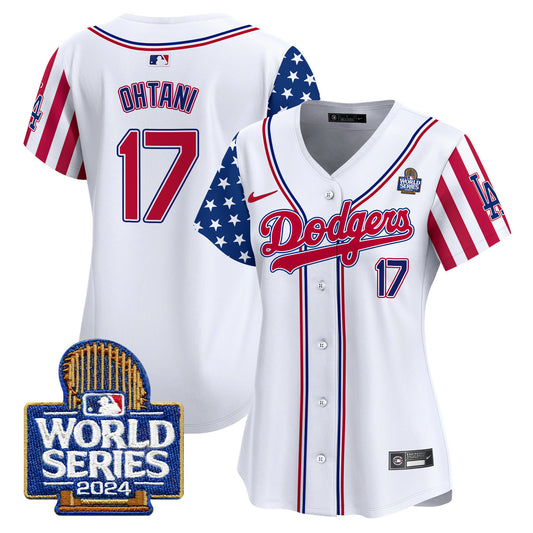 Women's Dodgers American Style 2024 World Series Vapor Premier Limited Jersey V2 - All Stitched