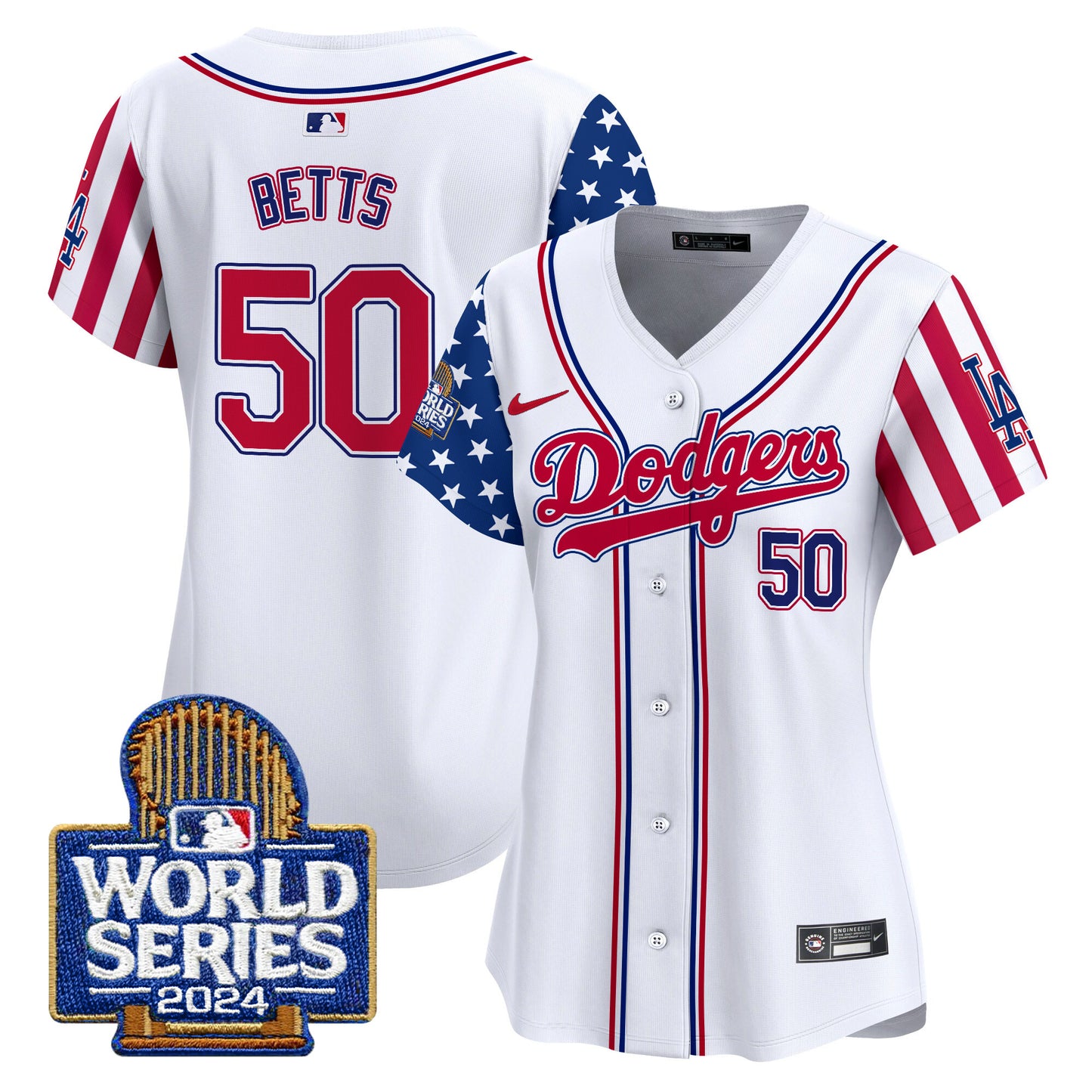 Women's Dodgers American Style 2024 World Series Vapor Premier Limited Jersey - All Stitched