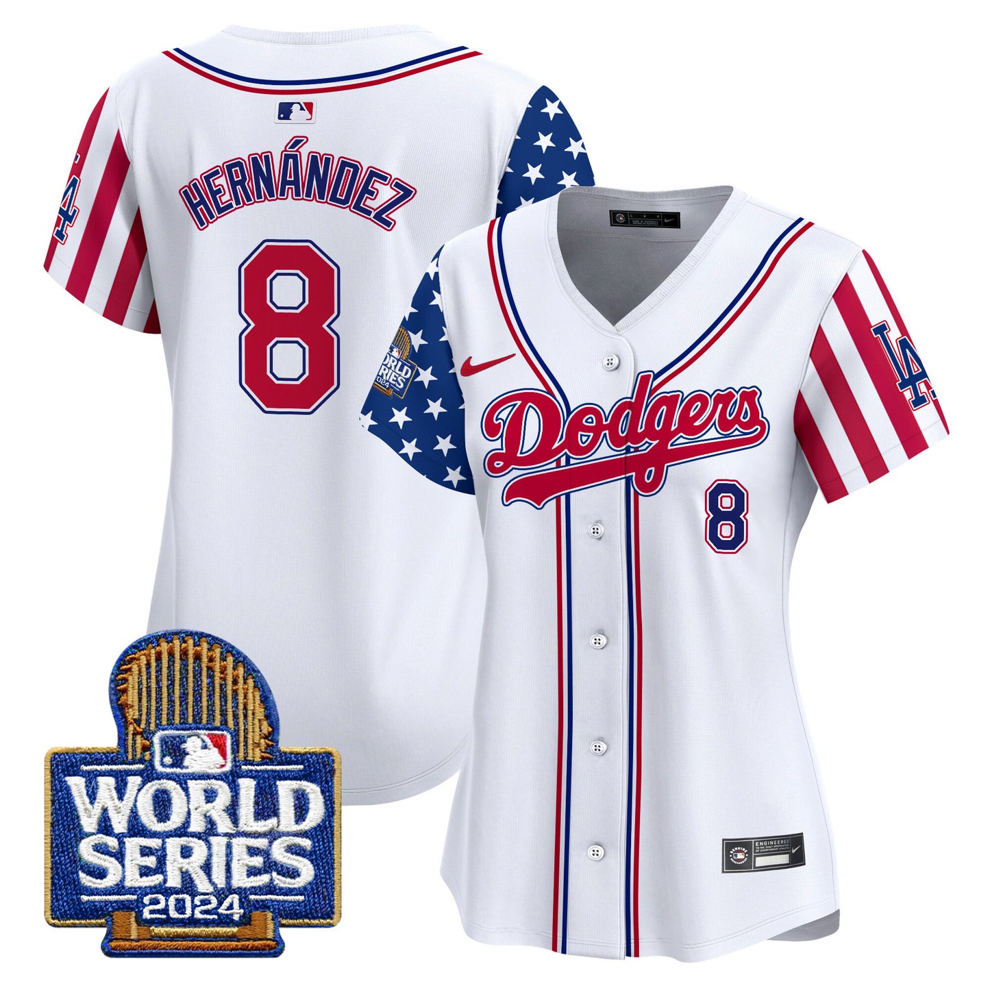 Women's Dodgers American Style 2024 World Series Vapor Premier Limited Jersey - All Stitched