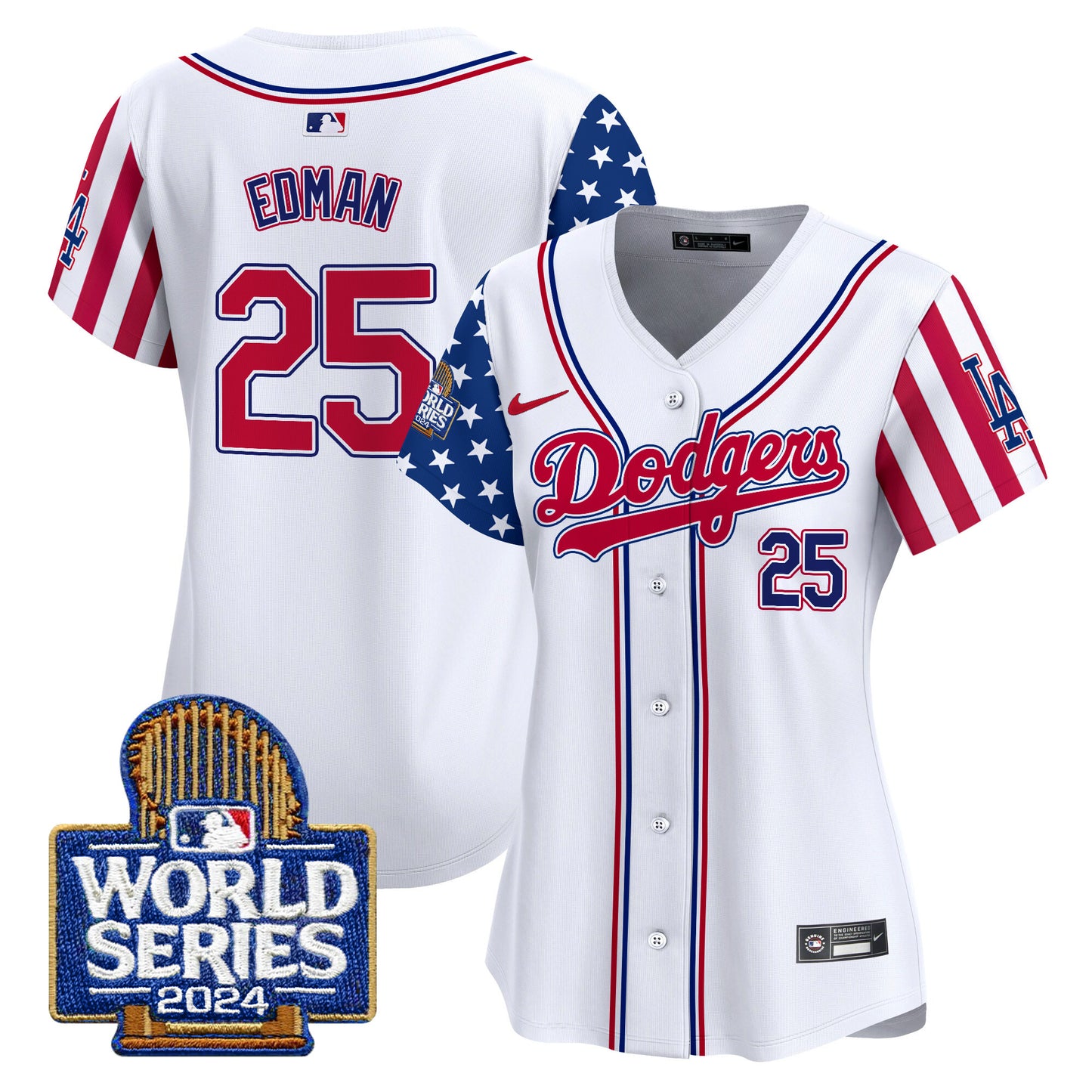 Women's Dodgers American Style 2024 World Series Vapor Premier Limited Jersey - All Stitched