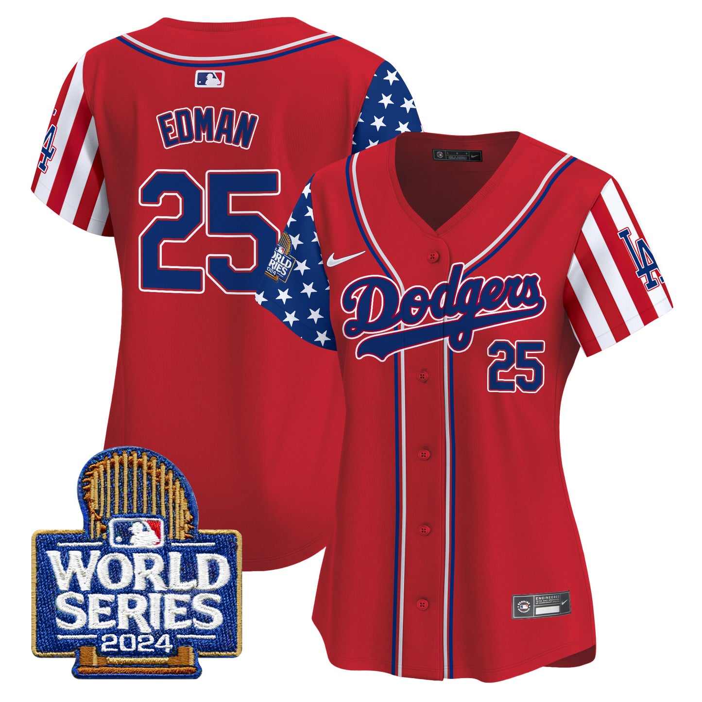 Women's Dodgers American Style 2024 World Series Vapor Premier Limited Jersey - All Stitched