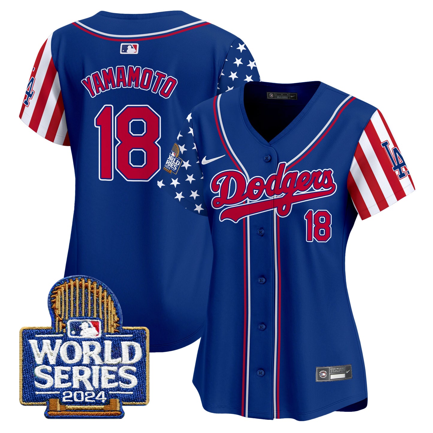 Women's Dodgers American Style 2024 World Series Vapor Premier Limited Jersey - All Stitched