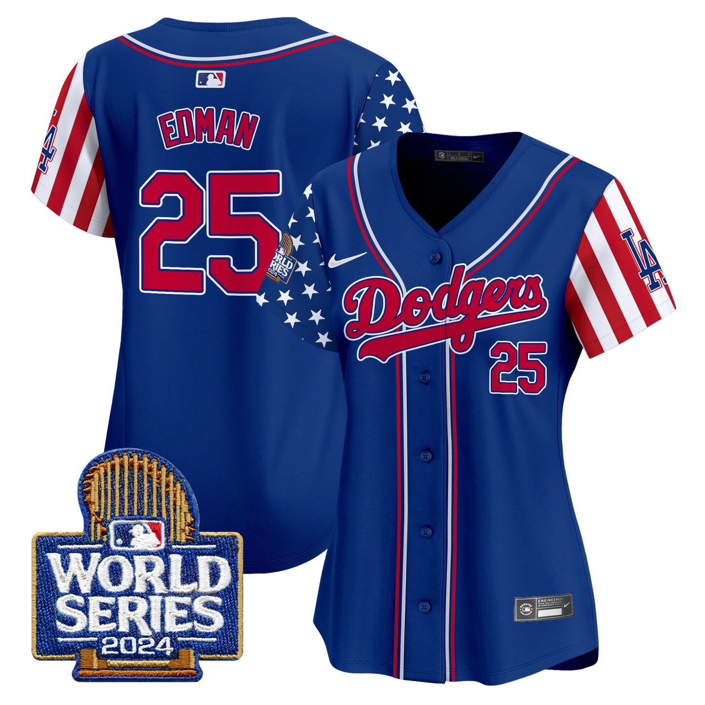 Women's Dodgers American Style 2024 World Series Vapor Premier Limited Jersey - All Stitched