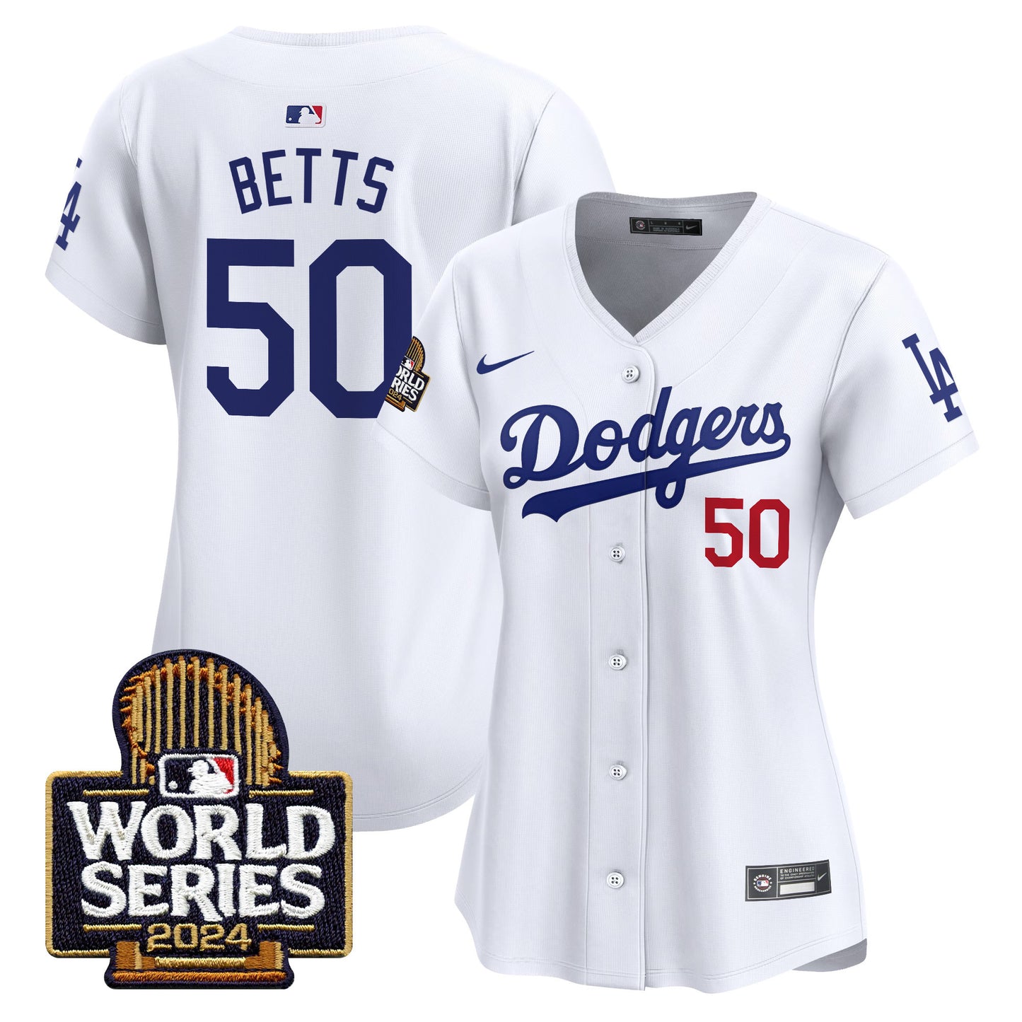 Women's Dodgers 2024 World Series Vapor Premier Limited Jersey - All Stitched