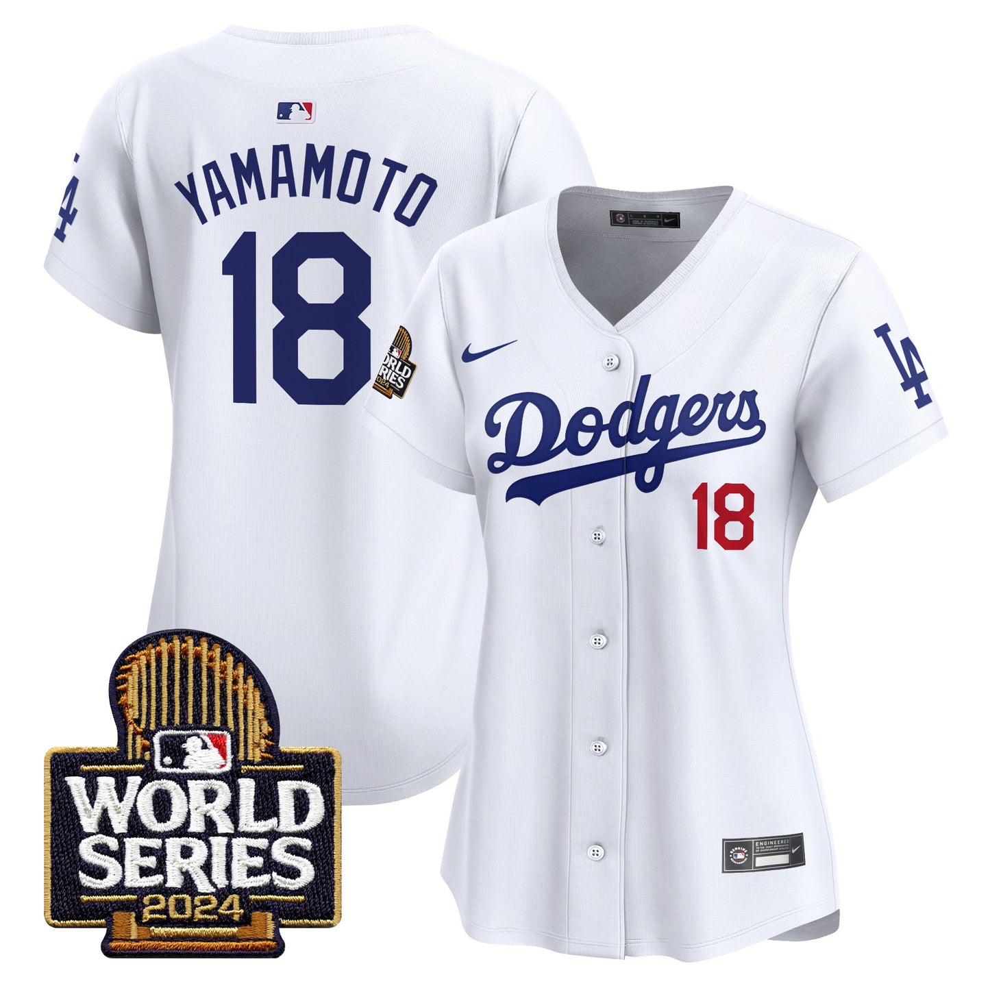 Women's Dodgers 2024 World Series Vapor Premier Limited Jersey - All Stitched