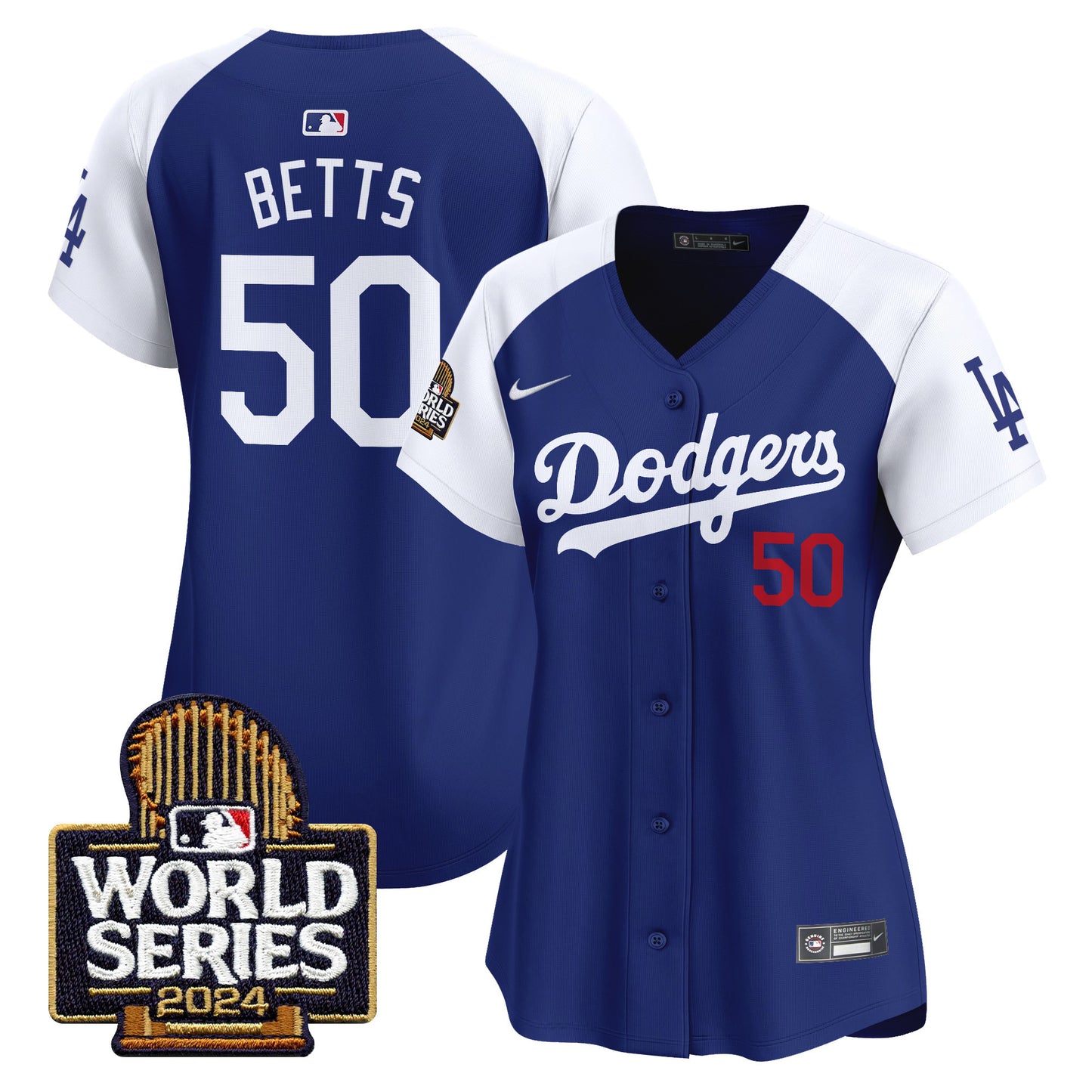 Women's Dodgers 2024 World Series Vapor Premier Limited Jersey - All Stitched