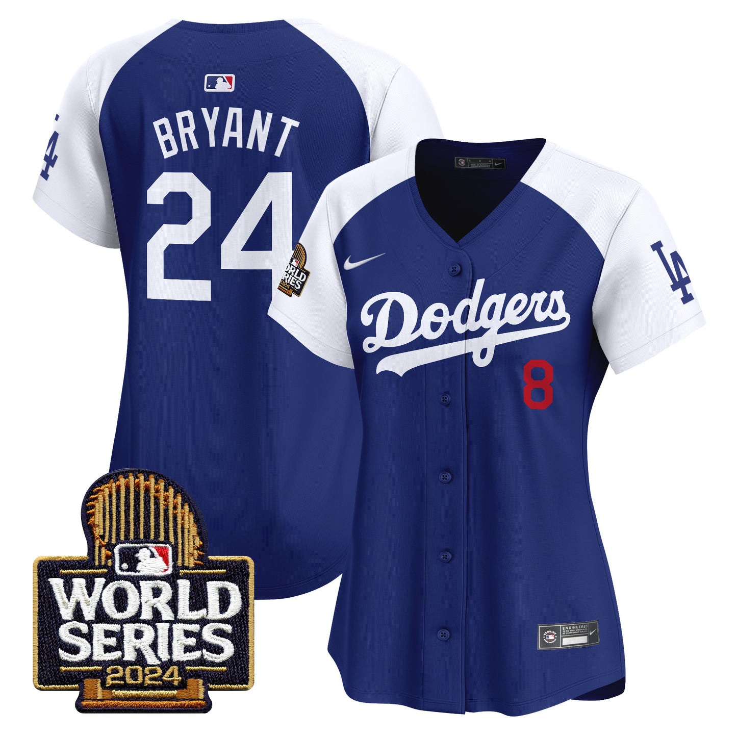 Women's Dodgers 2024 World Series Vapor Premier Limited Jersey - All Stitched