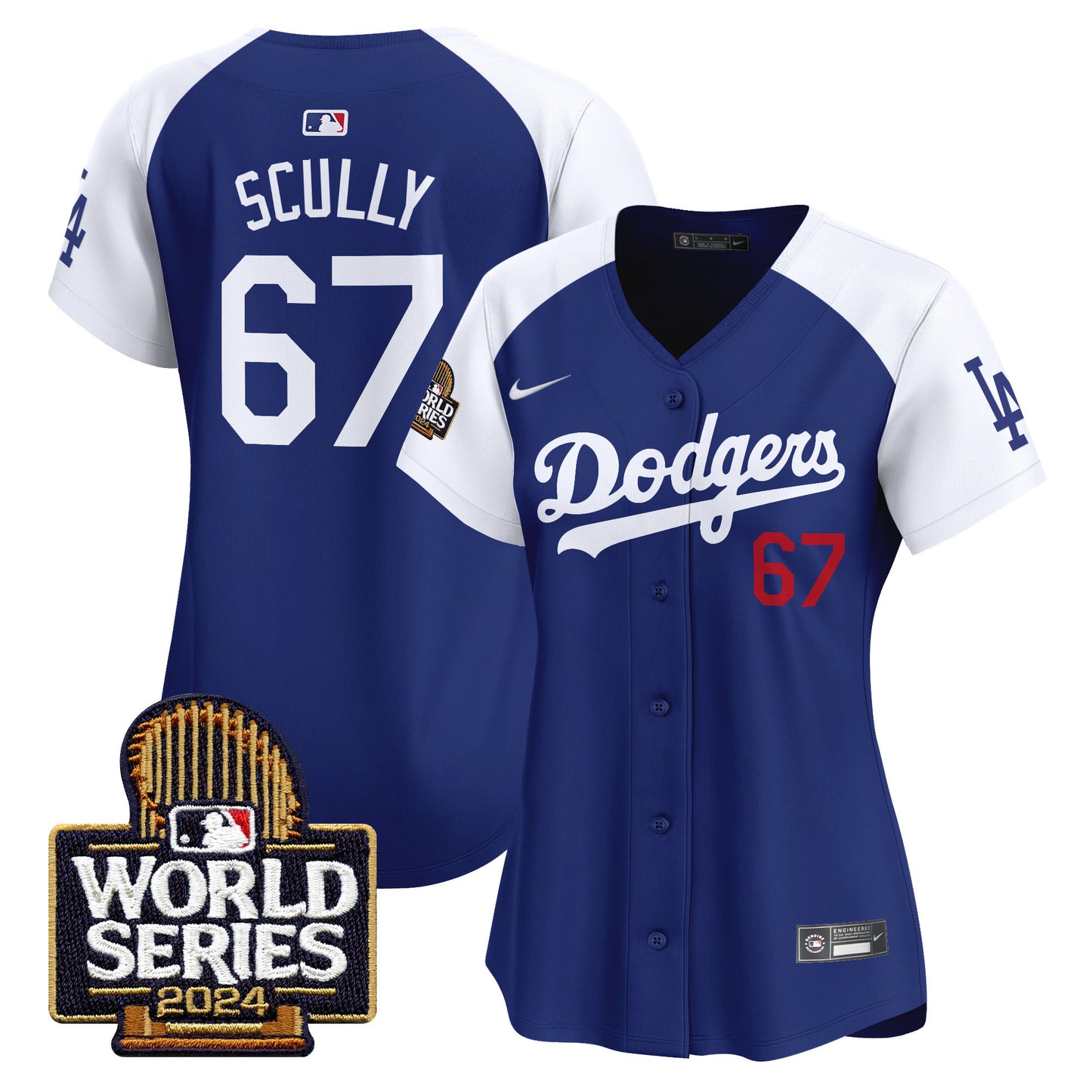 Women's Dodgers 2024 World Series Vapor Premier Limited Jersey - All Stitched