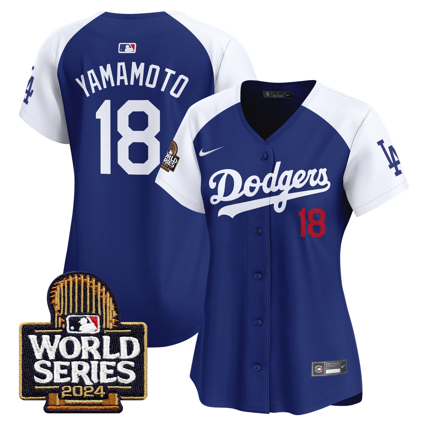 Women's Dodgers 2024 World Series Vapor Premier Limited Jersey - All Stitched