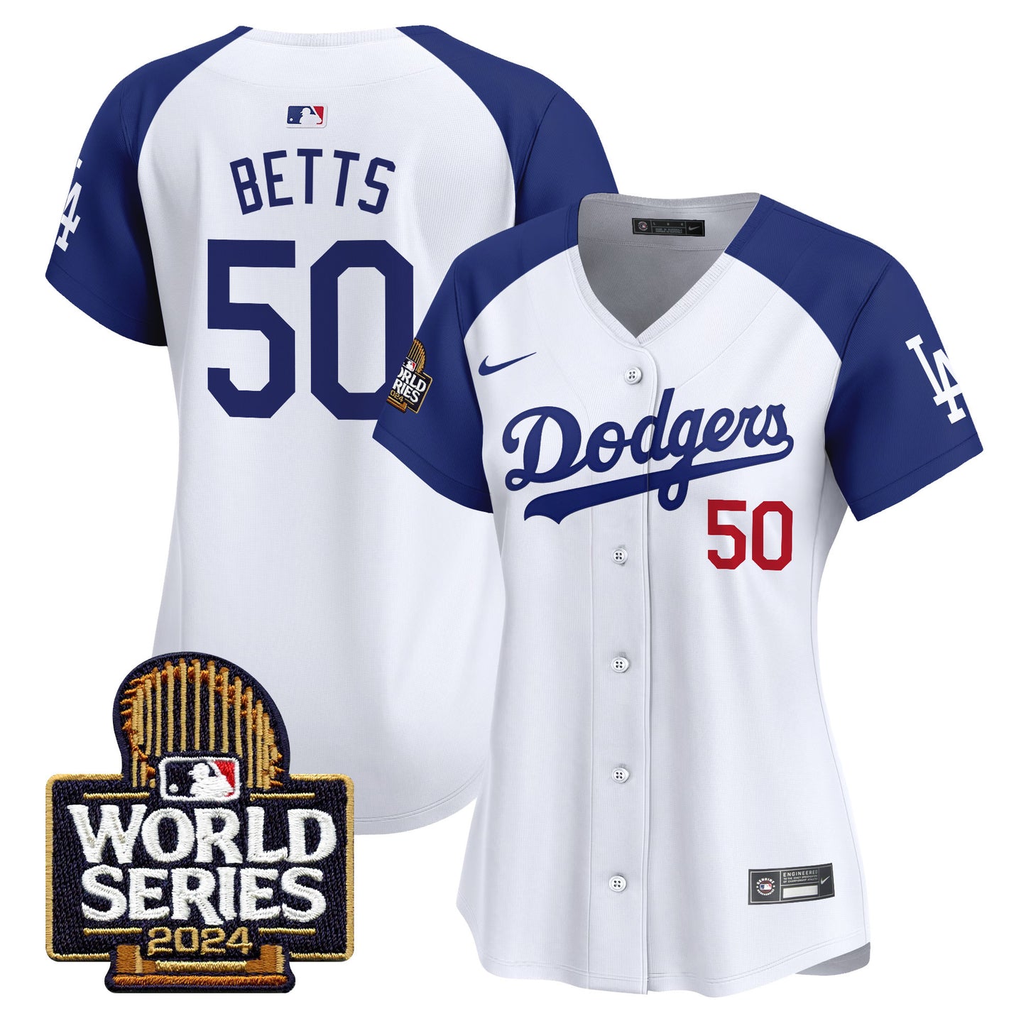 Women's Dodgers 2024 World Series Vapor Premier Limited Jersey - All Stitched
