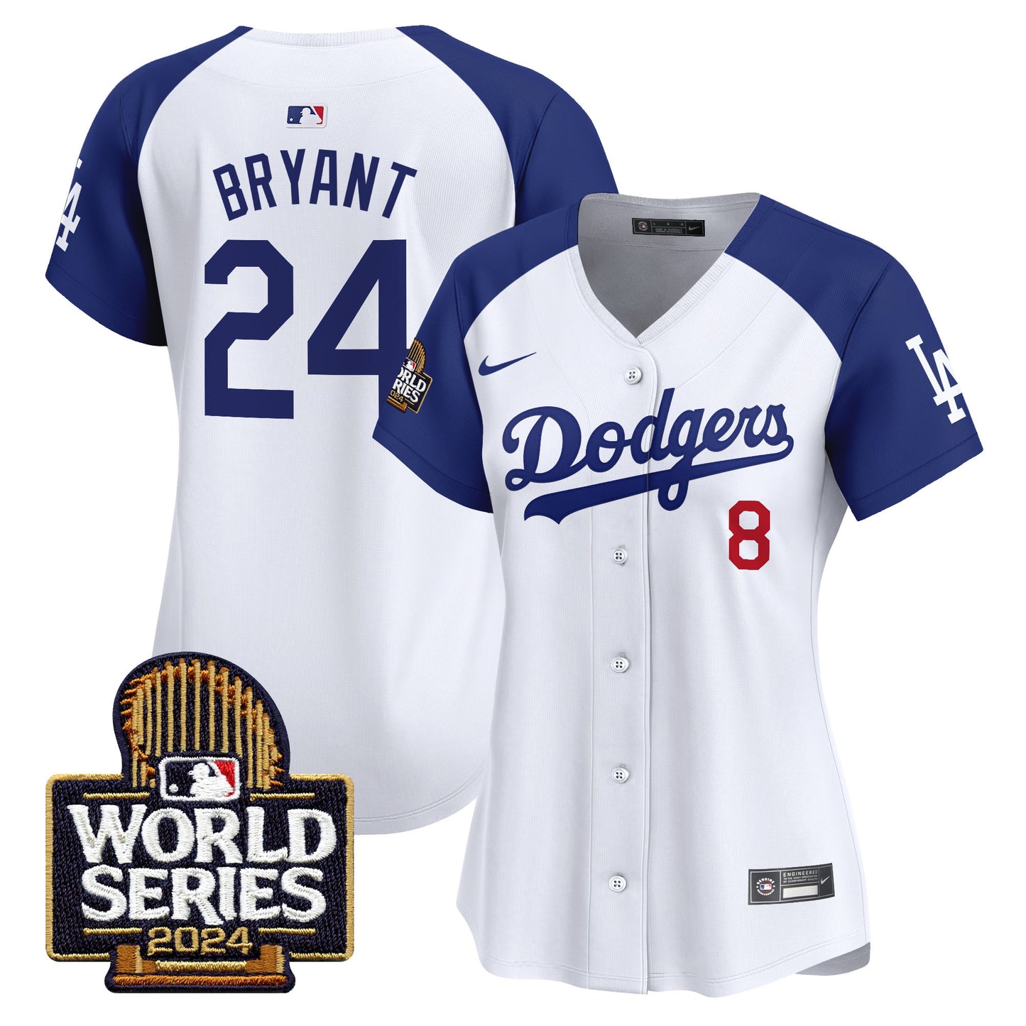 Women's Dodgers 2024 World Series Vapor Premier Limited Jersey - All Stitched