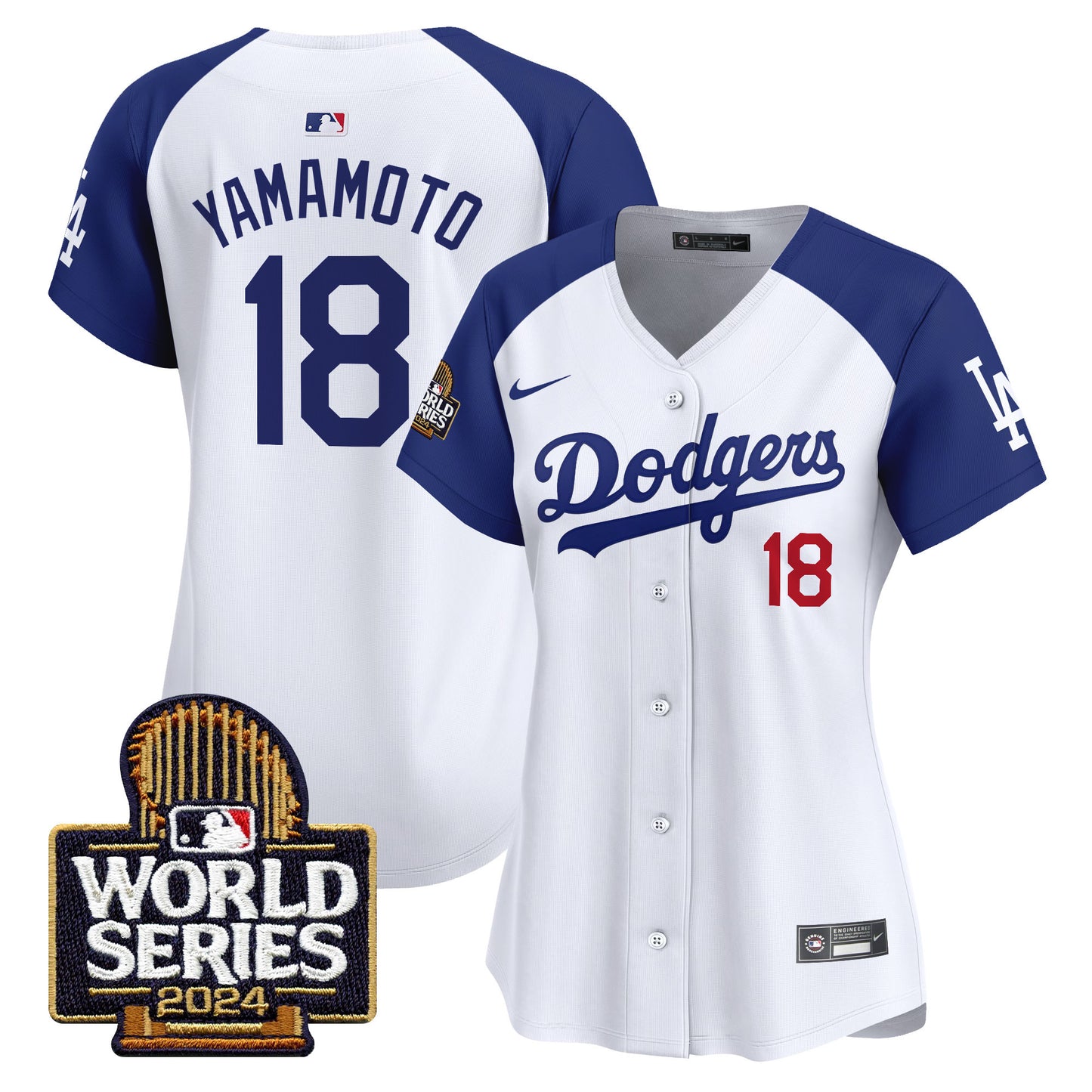 Women's Dodgers 2024 World Series Vapor Premier Limited Jersey - All Stitched