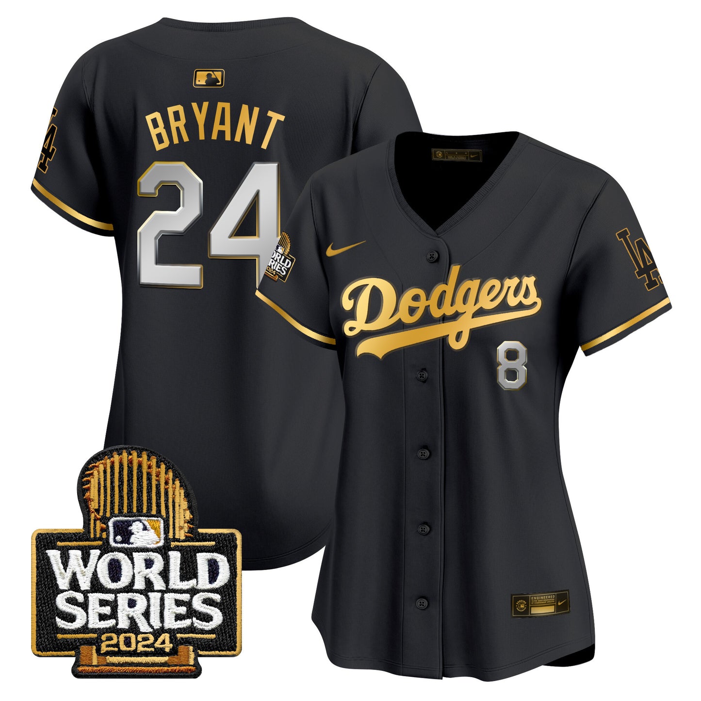 Women's Dodgers 2024 World Series Vapor Premier Limited Jersey - All Stitched