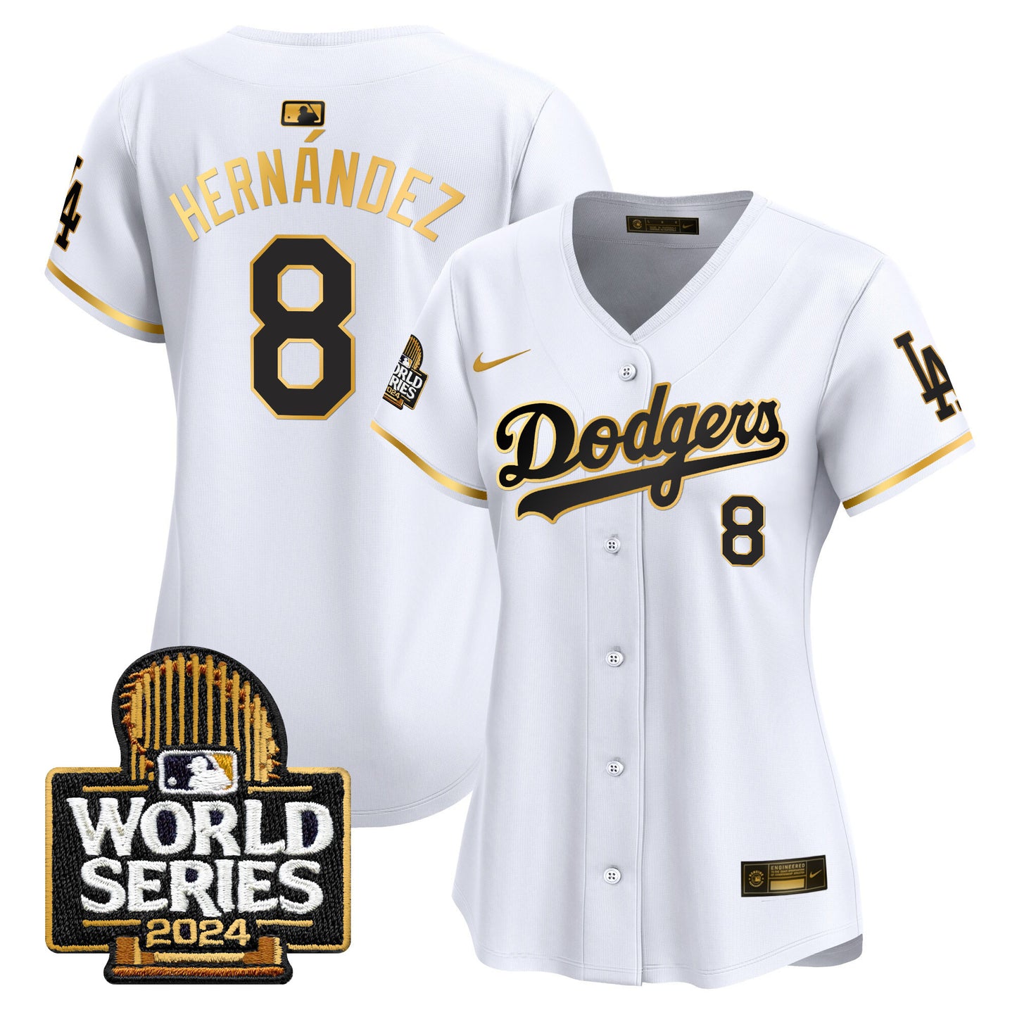 Women's Dodgers 2024 World Series Vapor Premier Limited Jersey - All Stitched