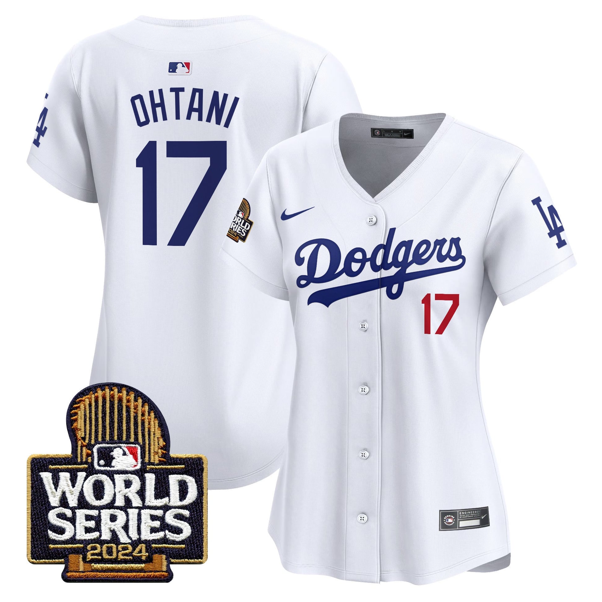 Women's Dodgers 2024 World Series Vapor Premier Limited Jersey - All Stitched