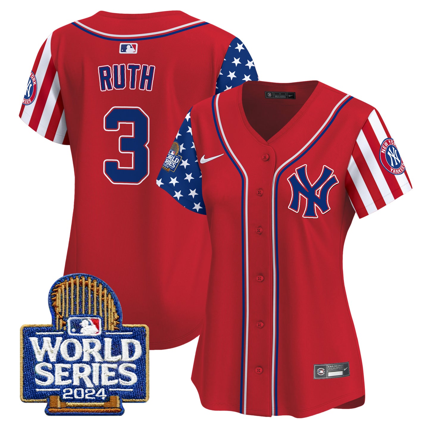 Women's Yankees American Style 2024 World Series Vapor Premier Limited Jersey - All Stitched