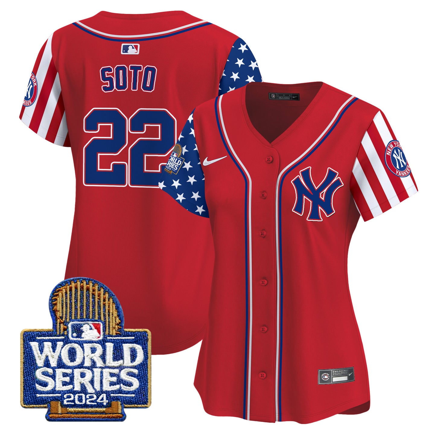 Women's Yankees American Style 2024 World Series Vapor Premier Limited Jersey - All Stitched