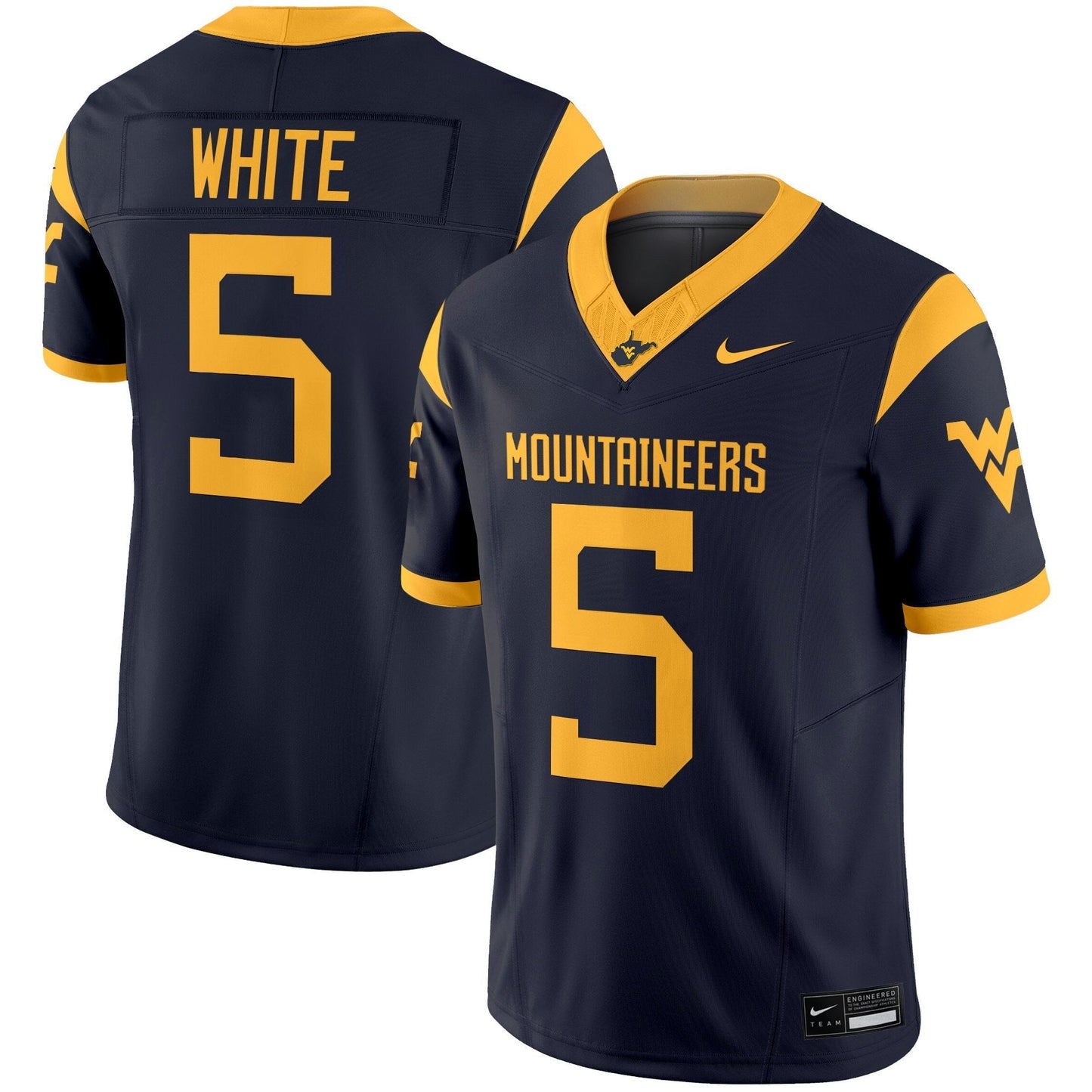 West Virginia Mountaineers 2025 Vapor Limited Jersey - All Stitched