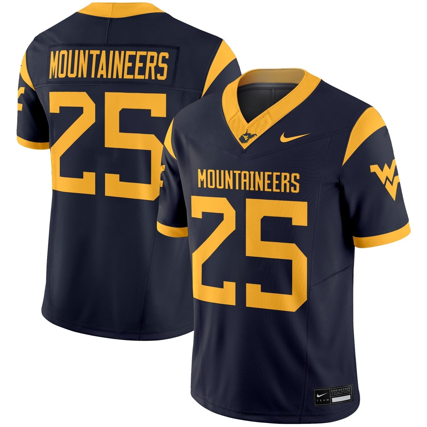 West Virginia Mountaineers 2025 Vapor Limited Jersey - All Stitched
