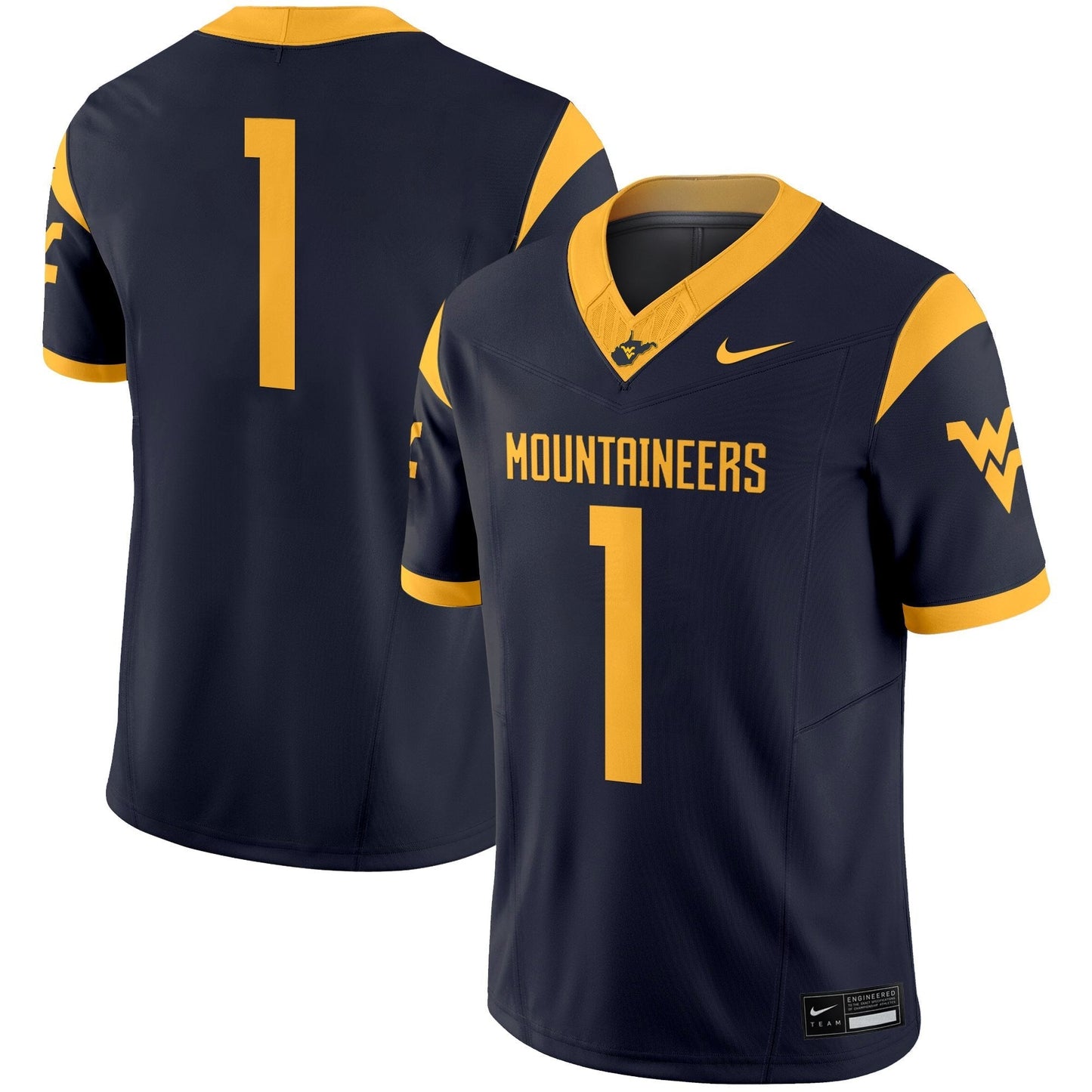 West Virginia Mountaineers 2025 Vapor Limited Jersey - All Stitched