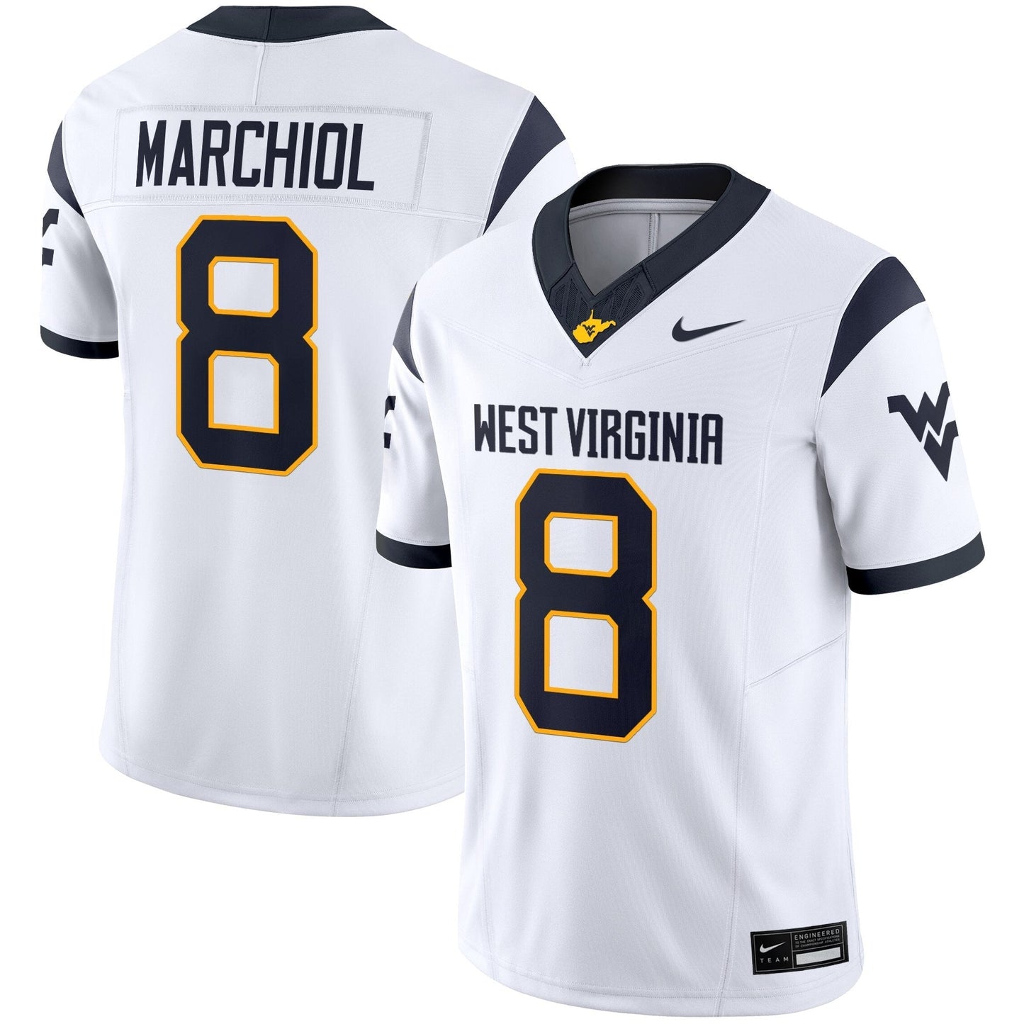 West Virginia Mountaineers 2025 Vapor Limited Jersey - All Stitched