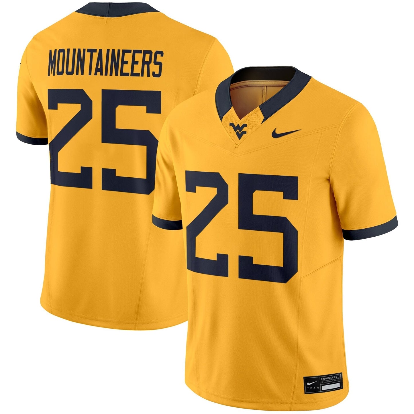 West Virginia Mountaineers 2025 Vapor Limited Jersey - All Stitched