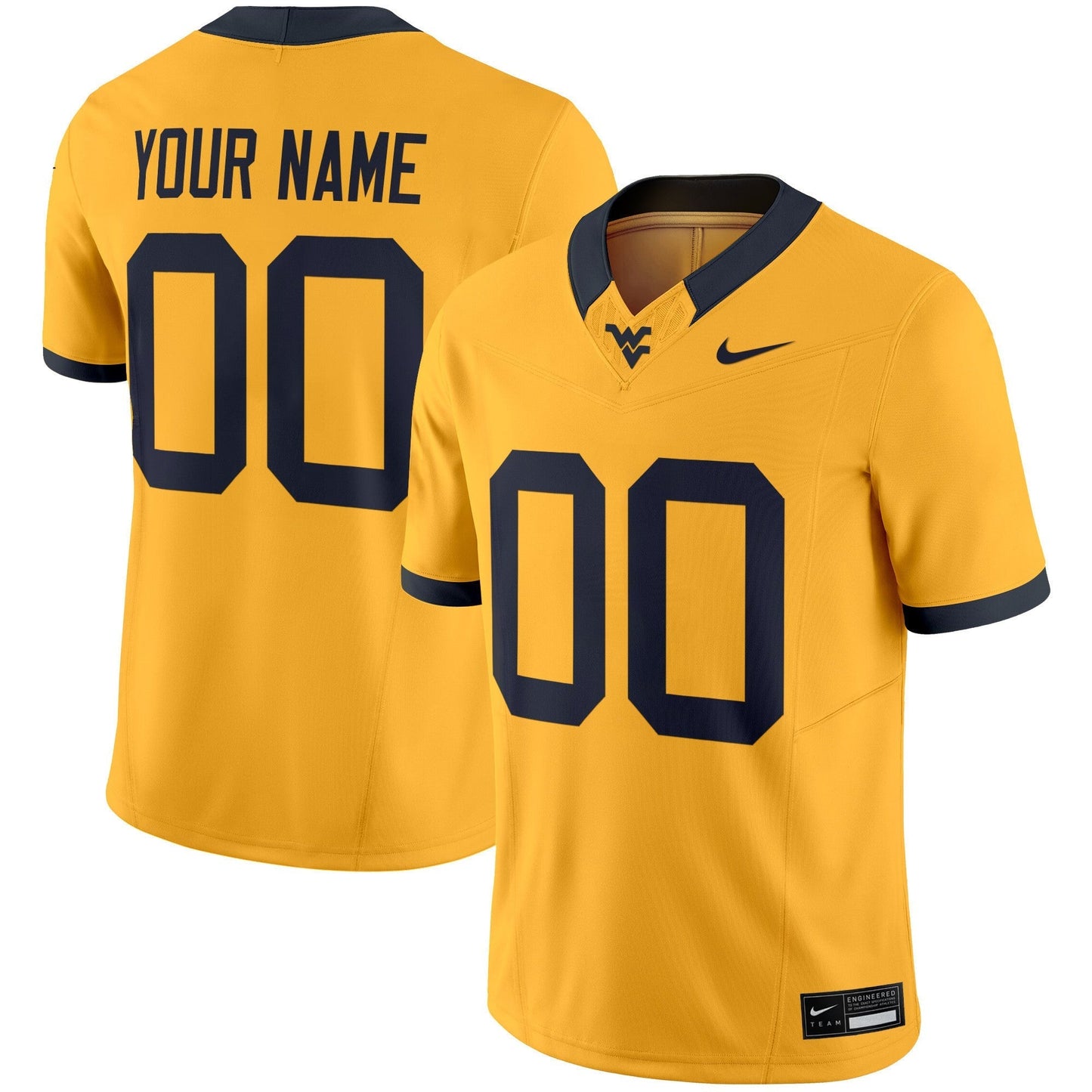 West Virginia Mountaineers 2025 Vapor Limited Custom Jersey - All Stitched