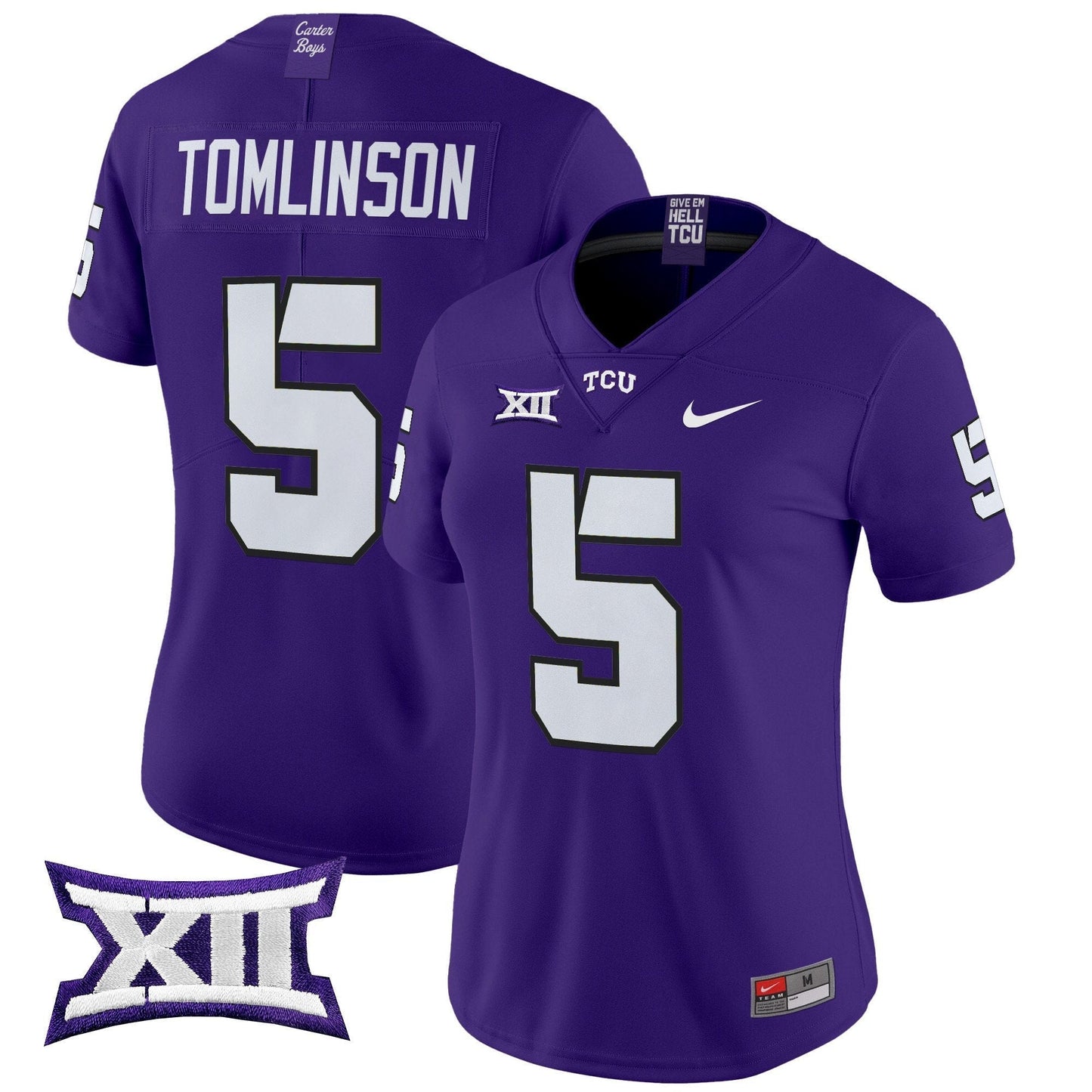 Women's TCU Horned Frogs 2024 Vapor Limited Jersey - All stitched