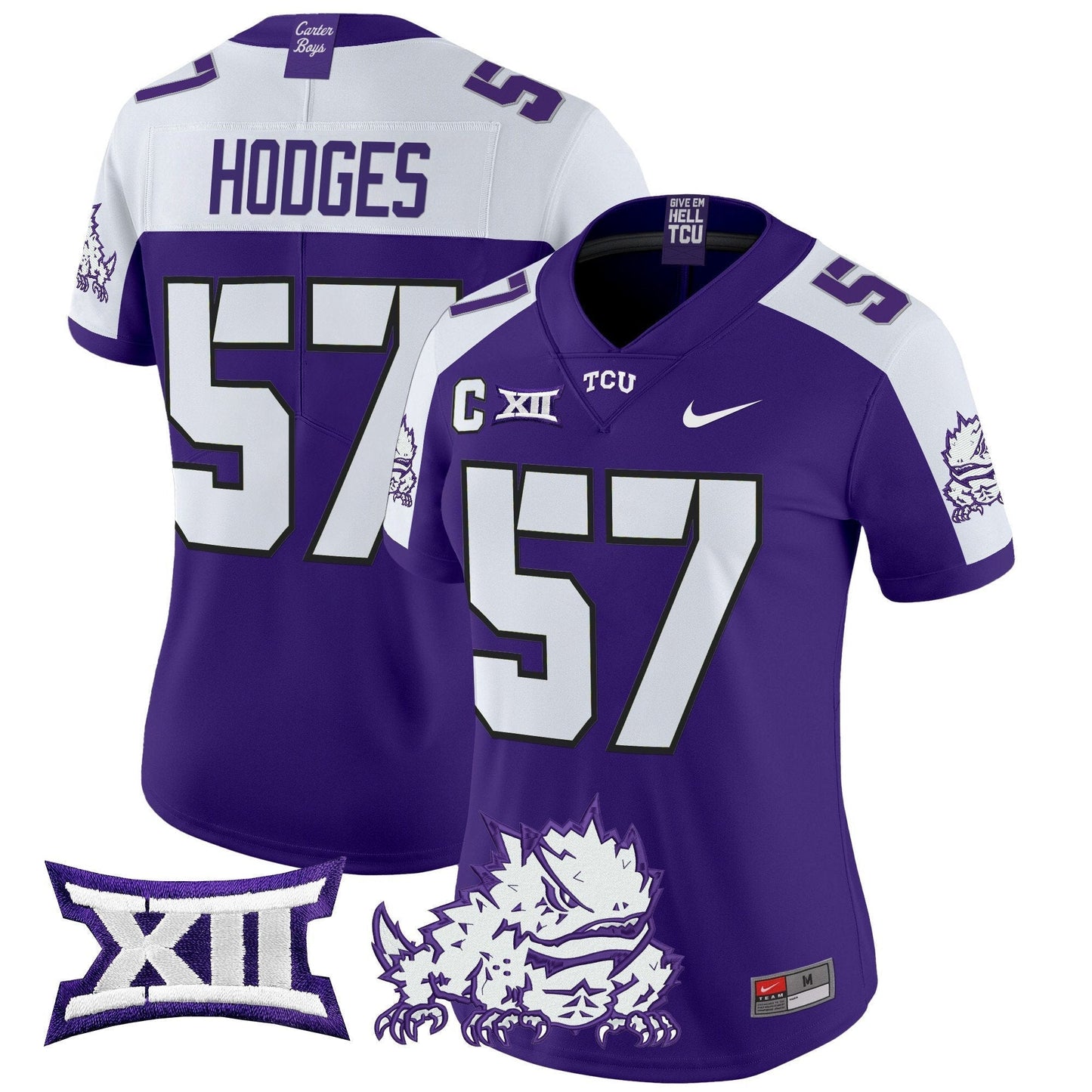 Women's TCU Horned Frogs 2024 Vapor Limited Jersey - All stitched