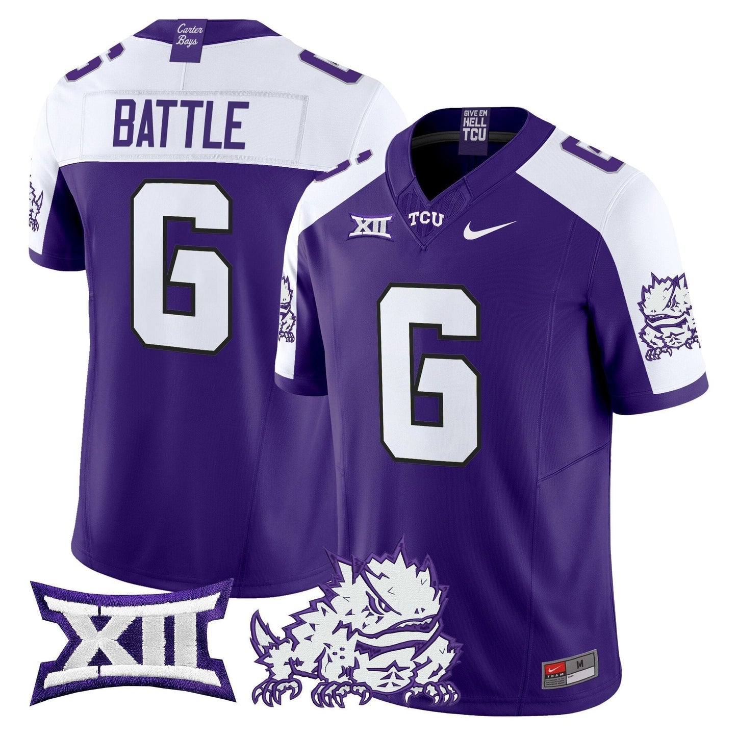 TCU Horned Frogs 2025 Vapor Limited Jersey - All stitched