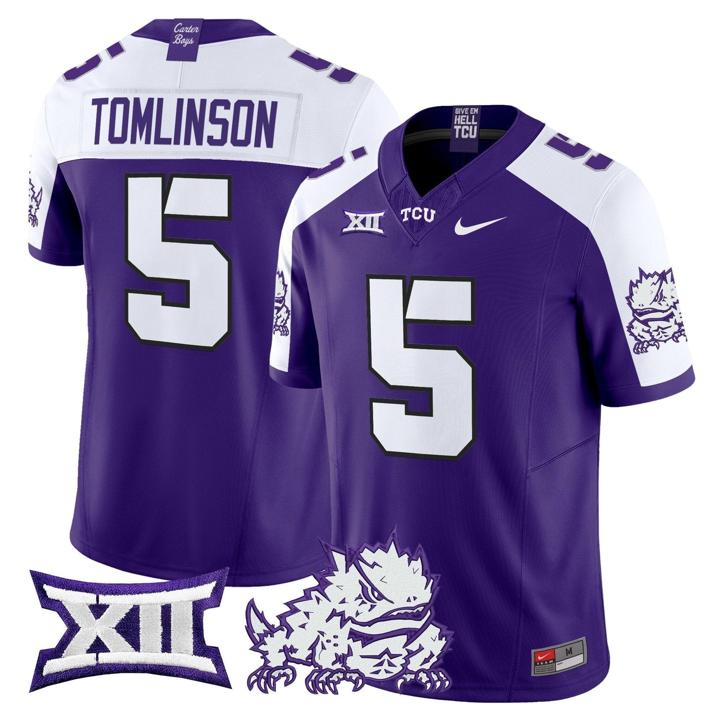 TCU Horned Frogs 2025 Vapor Limited Jersey - All stitched