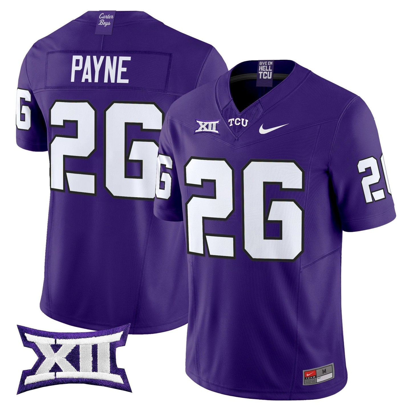 TCU Horned Frogs 2025 Vapor Limited Jersey - All stitched