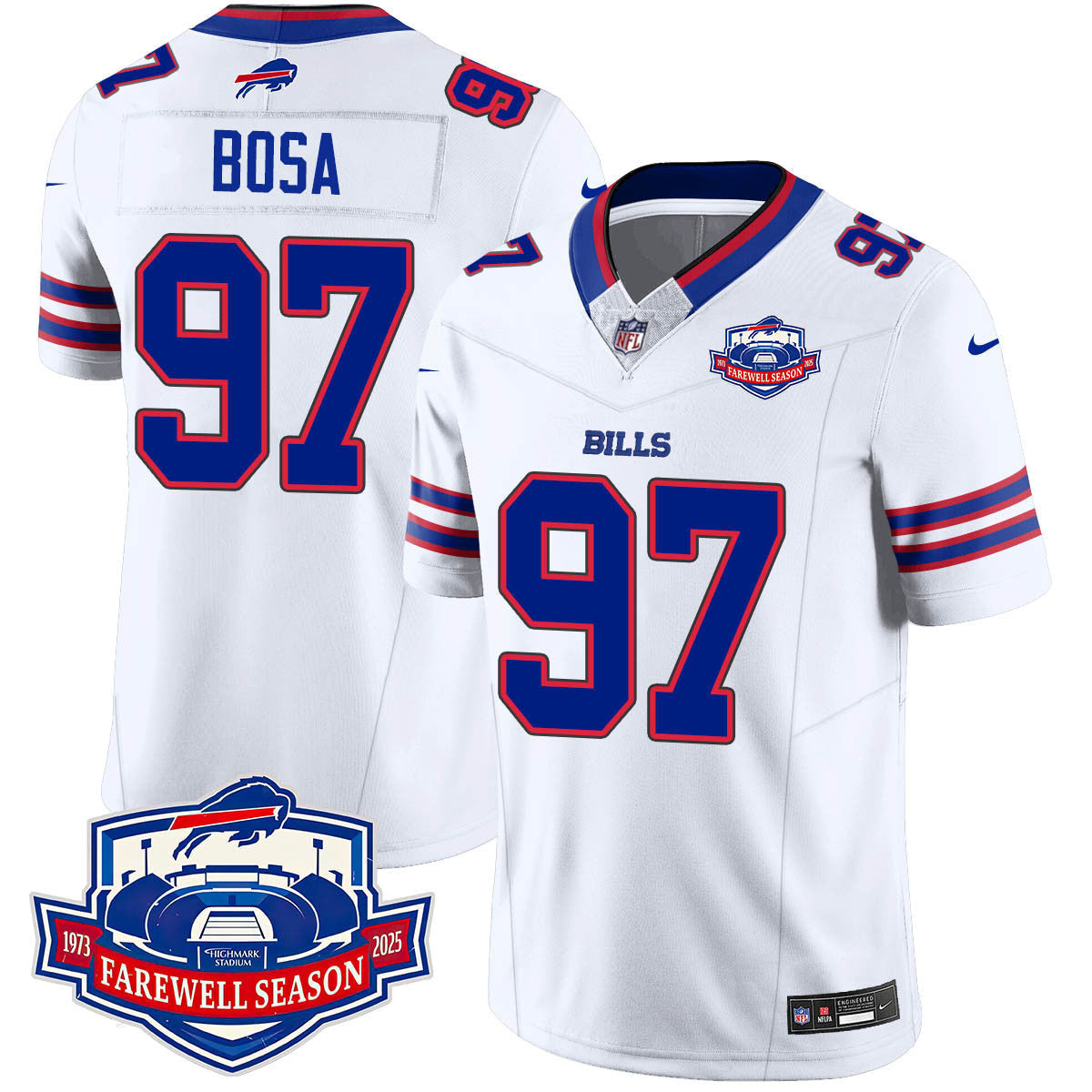 Buffalo Bills 2025 Jersey All Stitched - Farewell to Highmark Stadium