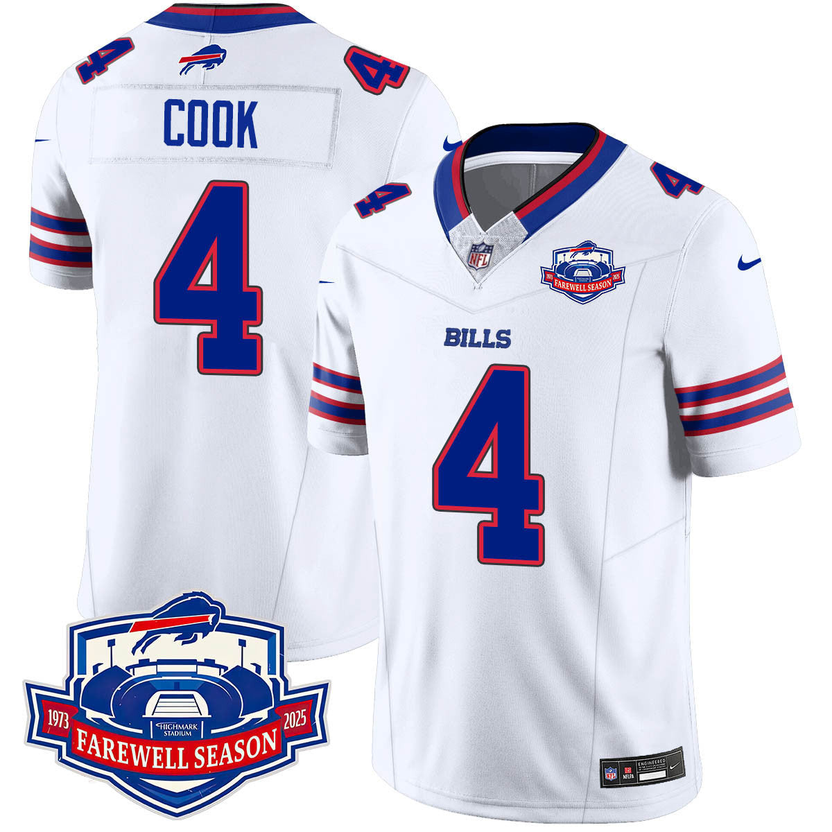 Buffalo Bills 2025 Jersey All Stitched - Farewell to Highmark Stadium