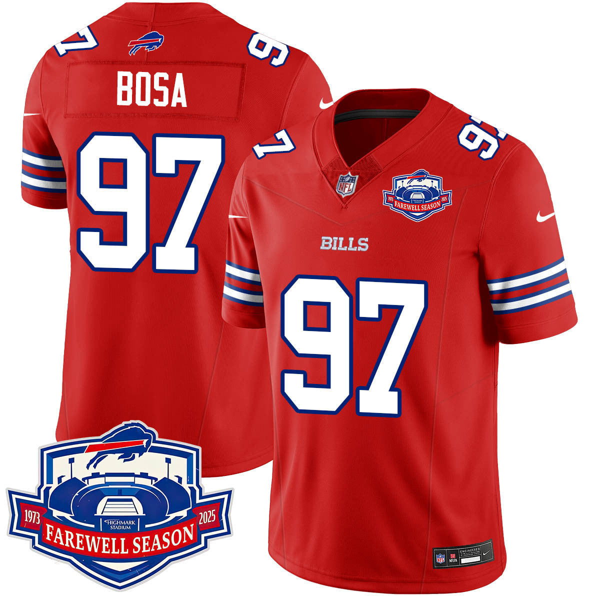 Buffalo Bills 2025 Jersey All Stitched - Farewell to Highmark Stadium