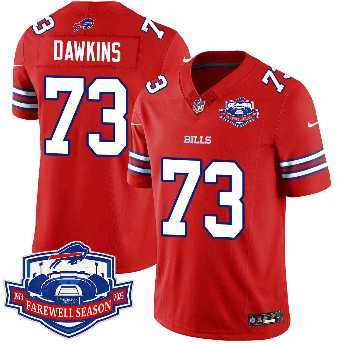 Buffalo Bills 2025 Jersey All Stitched - Farewell to Highmark Stadium