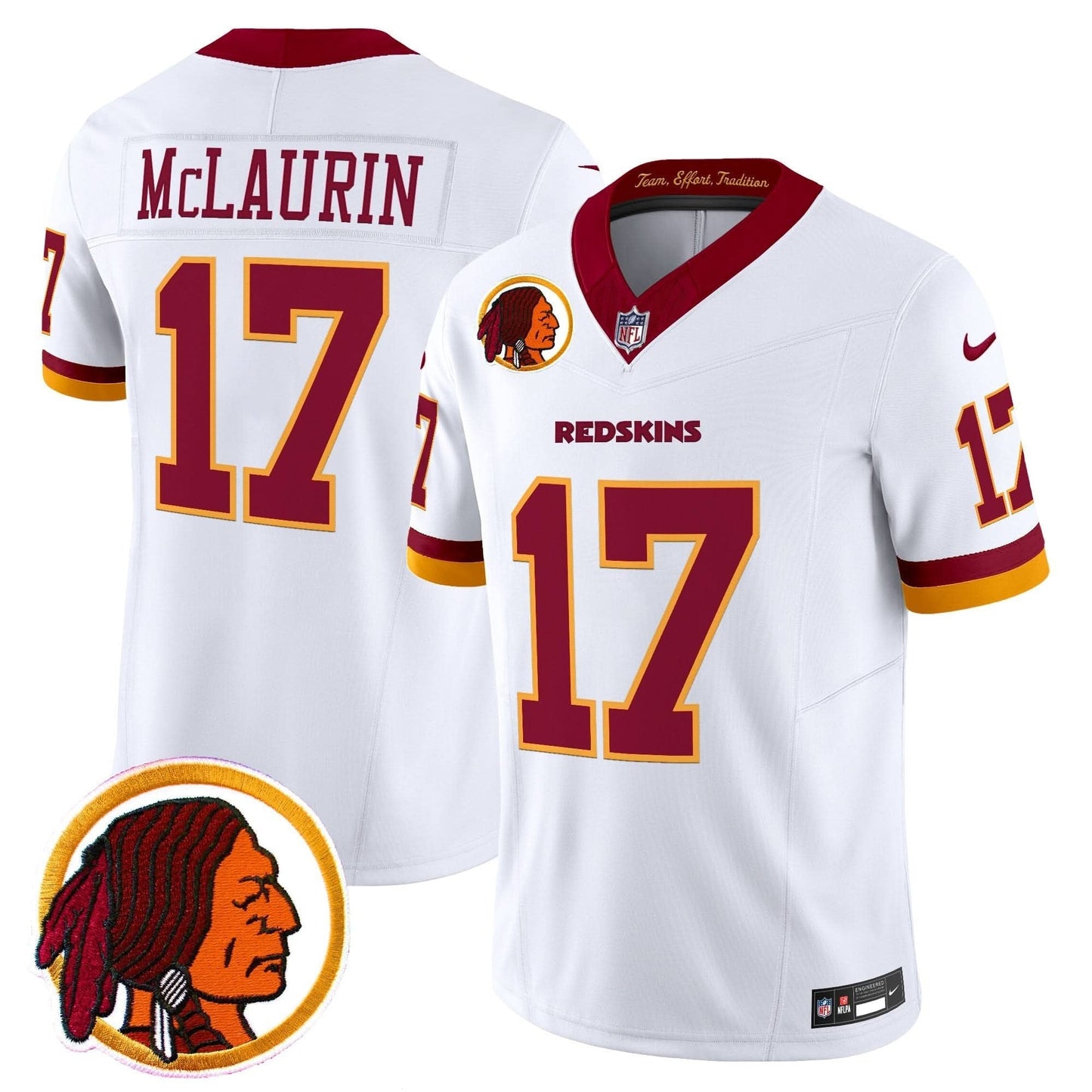 Washington Redskins Throwback Vapor Limited Jersey V2 - All Stitched