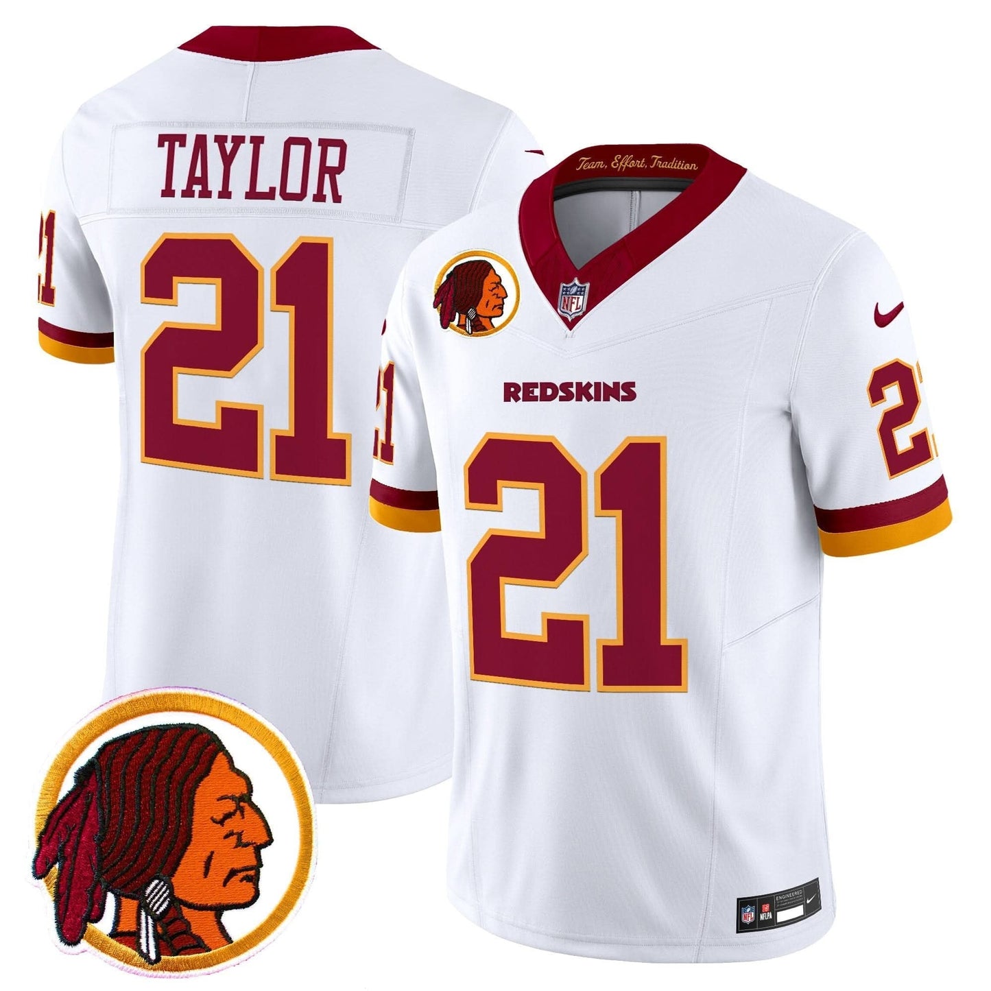 Washington Redskins Throwback Vapor Limited Jersey V2 - All Stitched