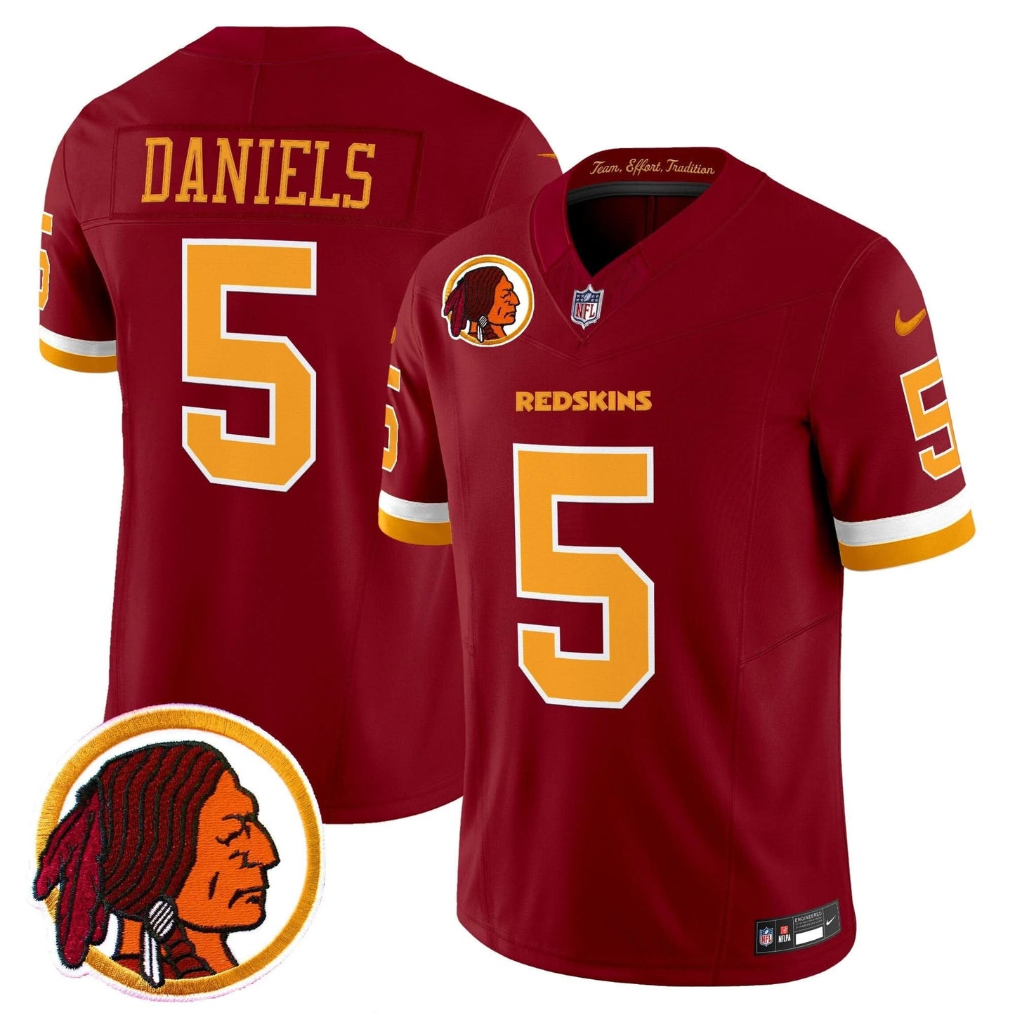 Washington Redskins Throwback Vapor Limited Jersey V2 - All Stitched