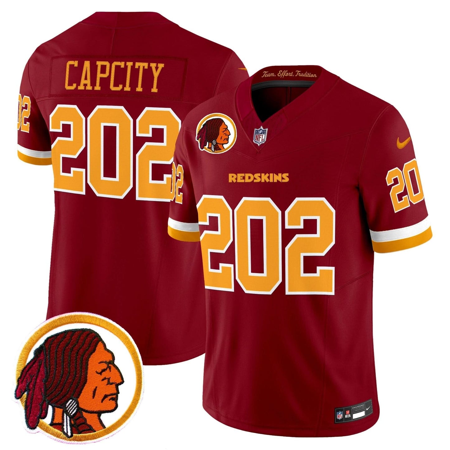 Washington Redskins Throwback Vapor Limited Jersey V2 - All Stitched