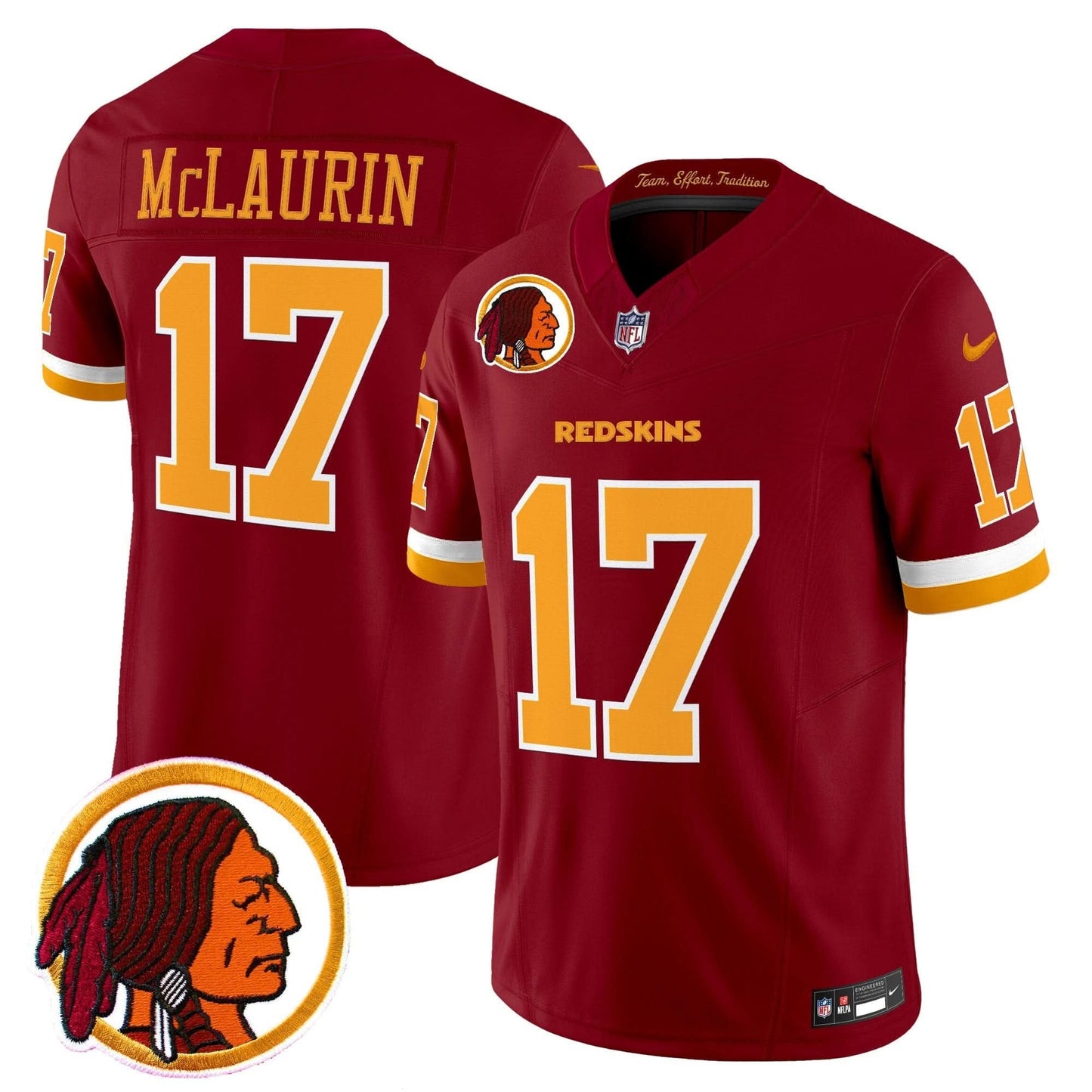 Washington Redskins Throwback Vapor Limited Jersey V2 - All Stitched
